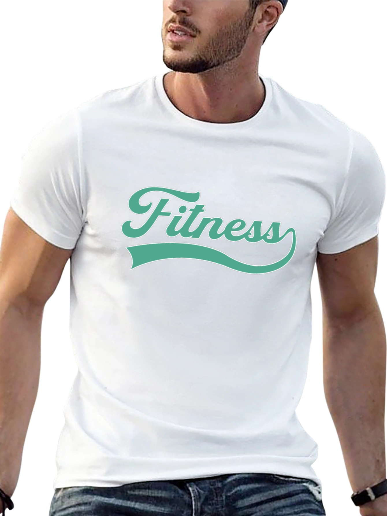 Fitness Graphic Tee - Black Cotton
