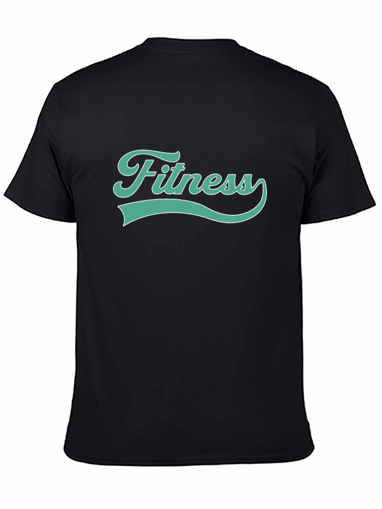 Fitness Graphic Tee - Black Cotton