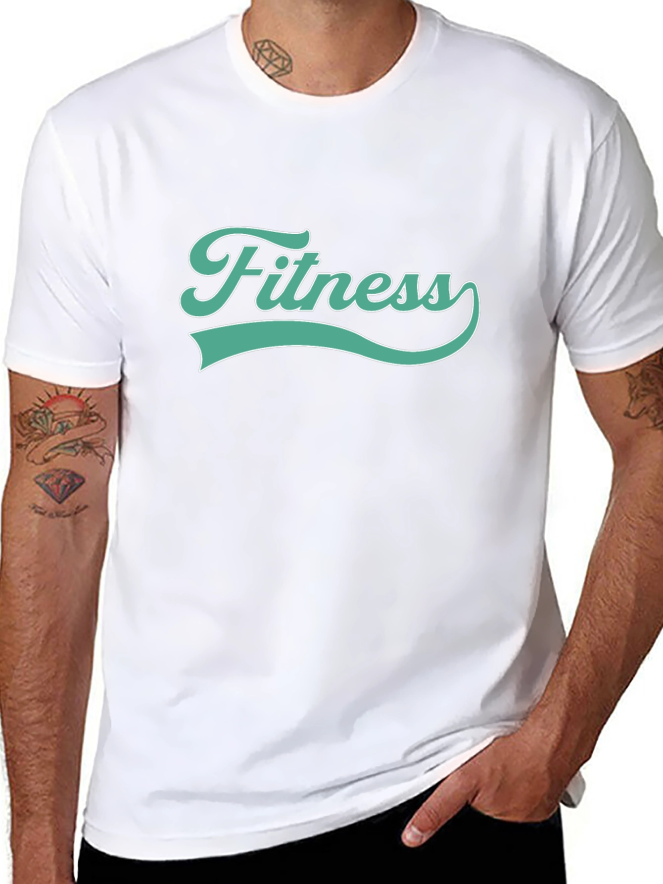 Fitness Graphic Tee - Black Cotton