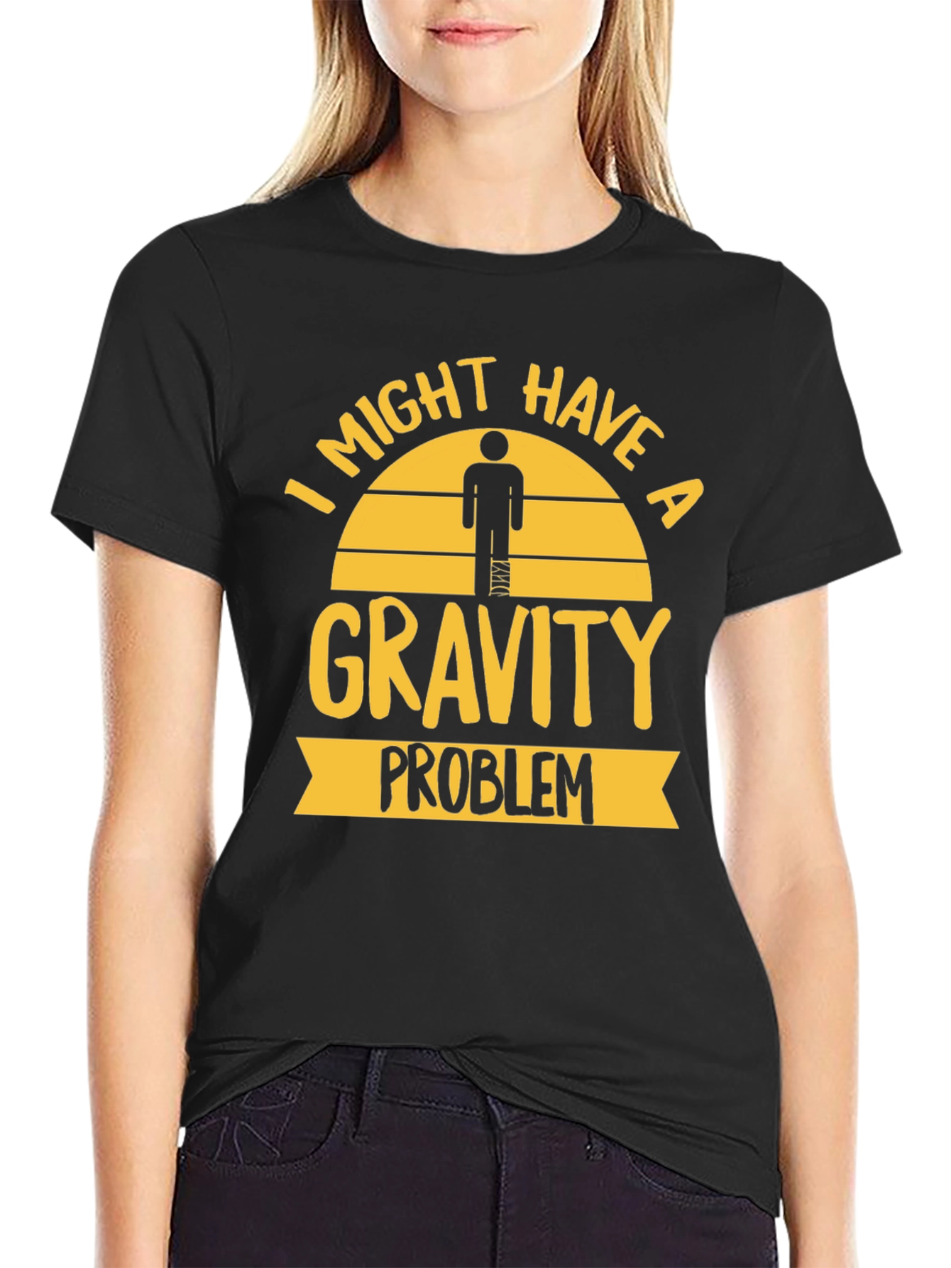 Gravity Problem T-Shirt - Humorous Injury Tee