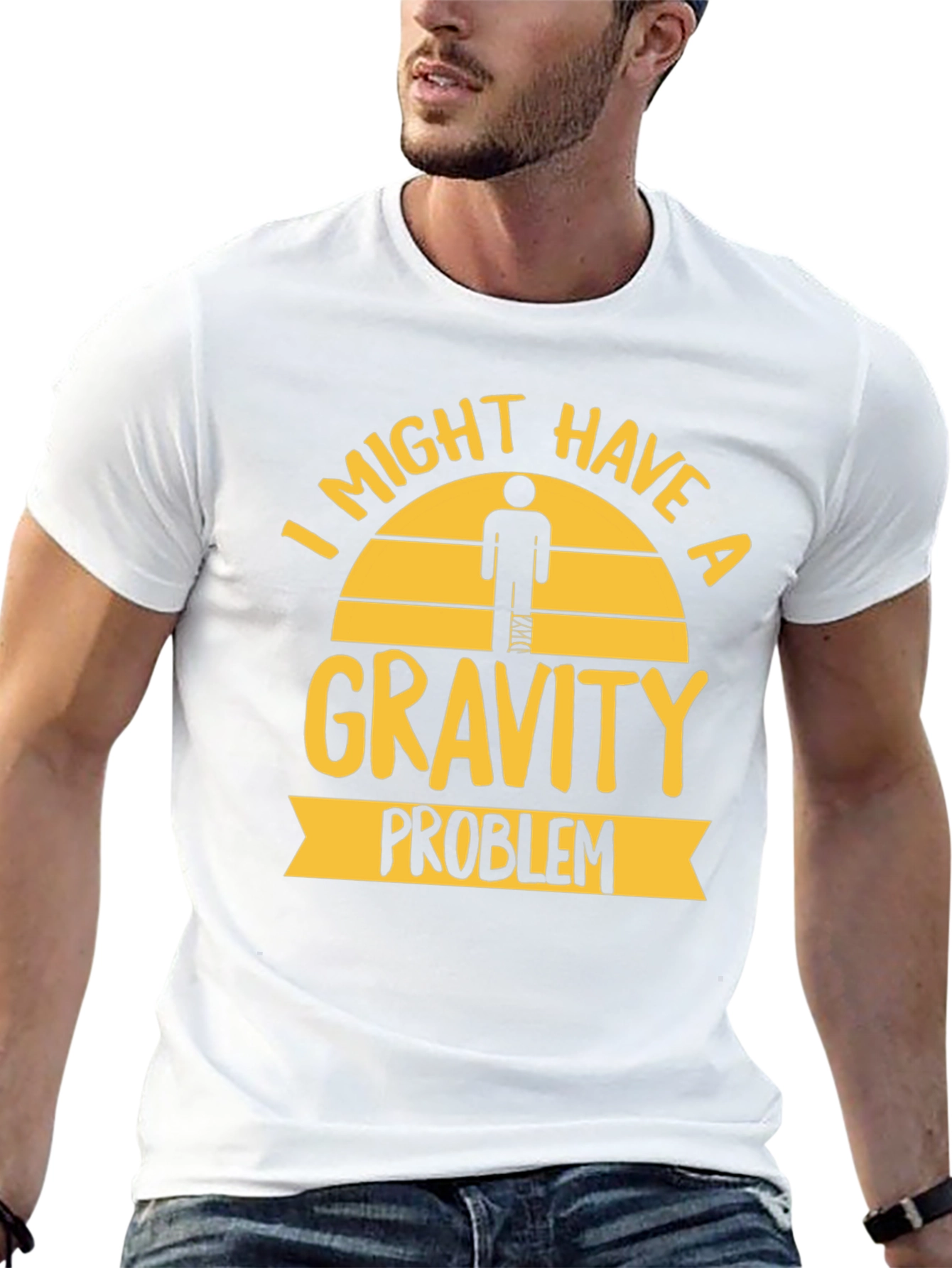 Gravity Problem T-Shirt - Humorous Injury Tee