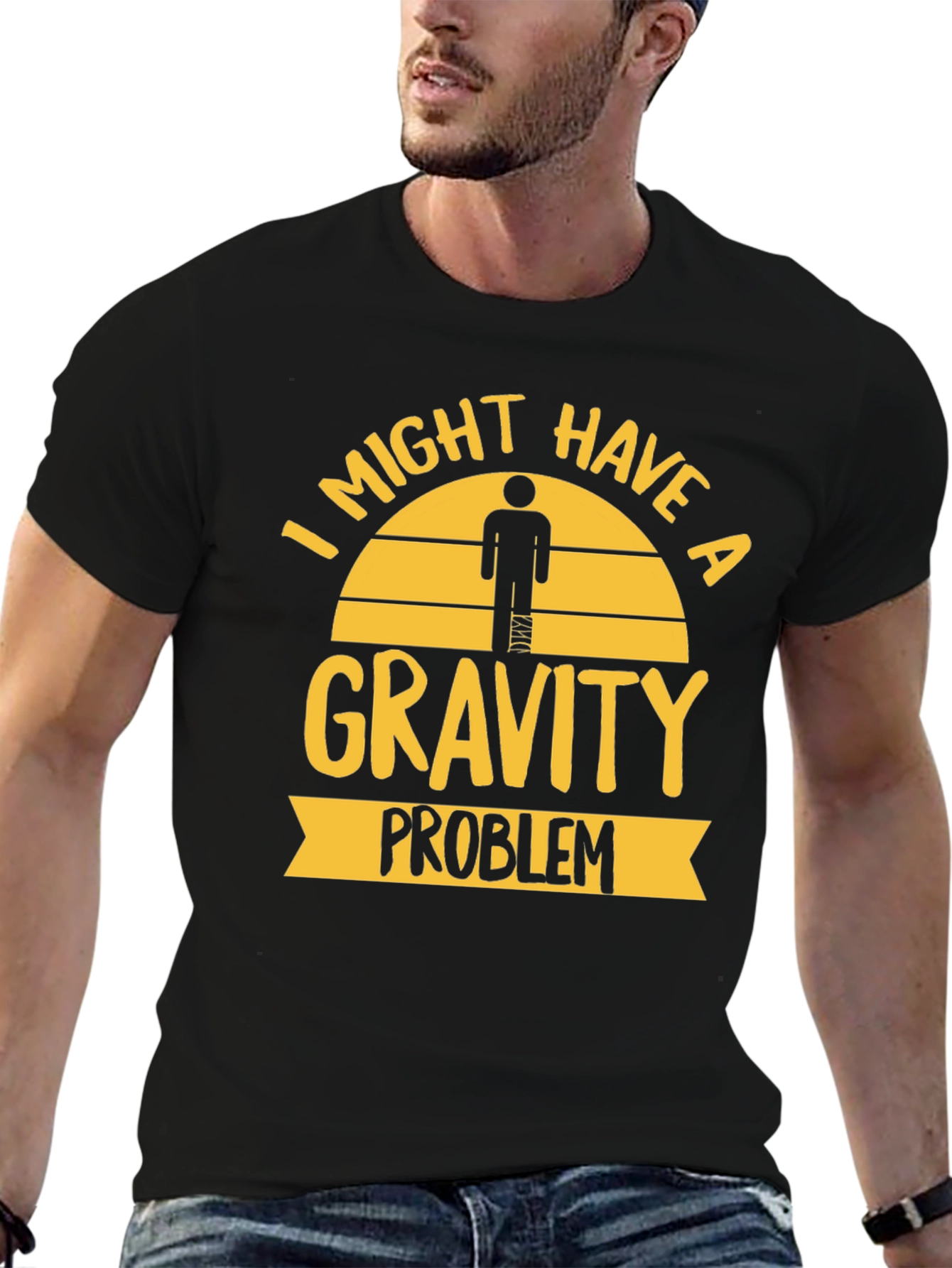 Gravity Problem T-Shirt - Humorous Injury Tee