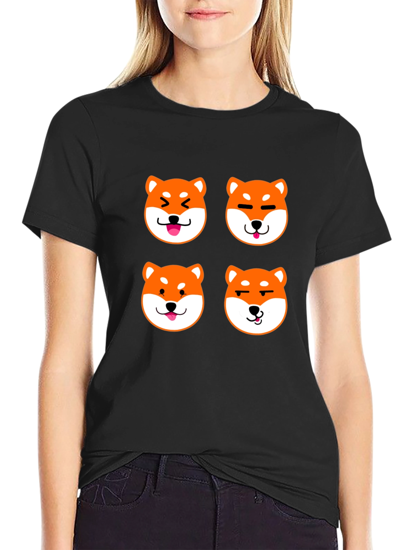 Shiba Inu Emoji T-Shirt - Dog Lover Tee