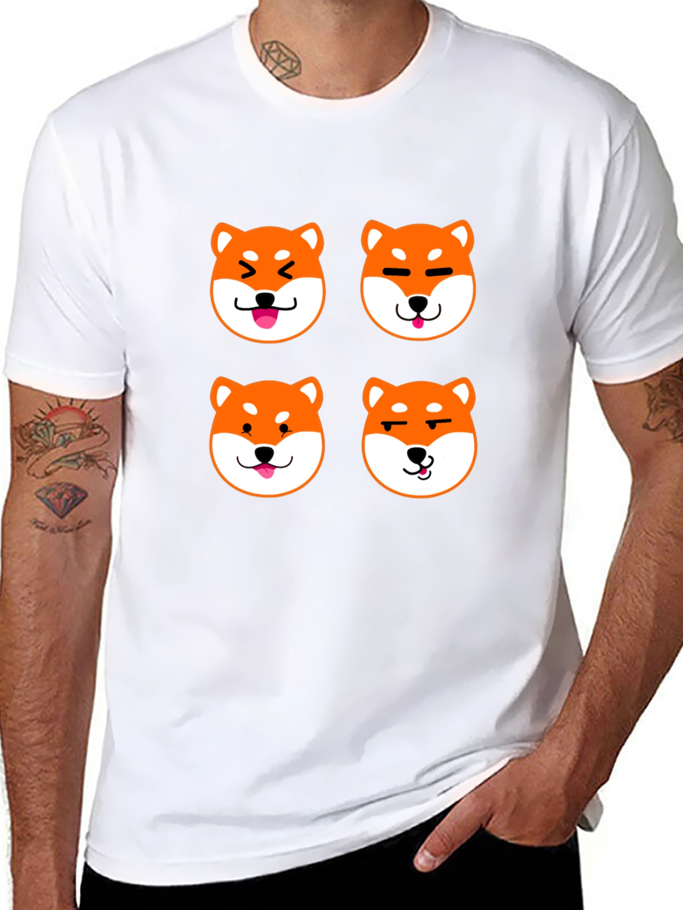 Shiba Inu Emoji T-Shirt - Dog Lover Tee