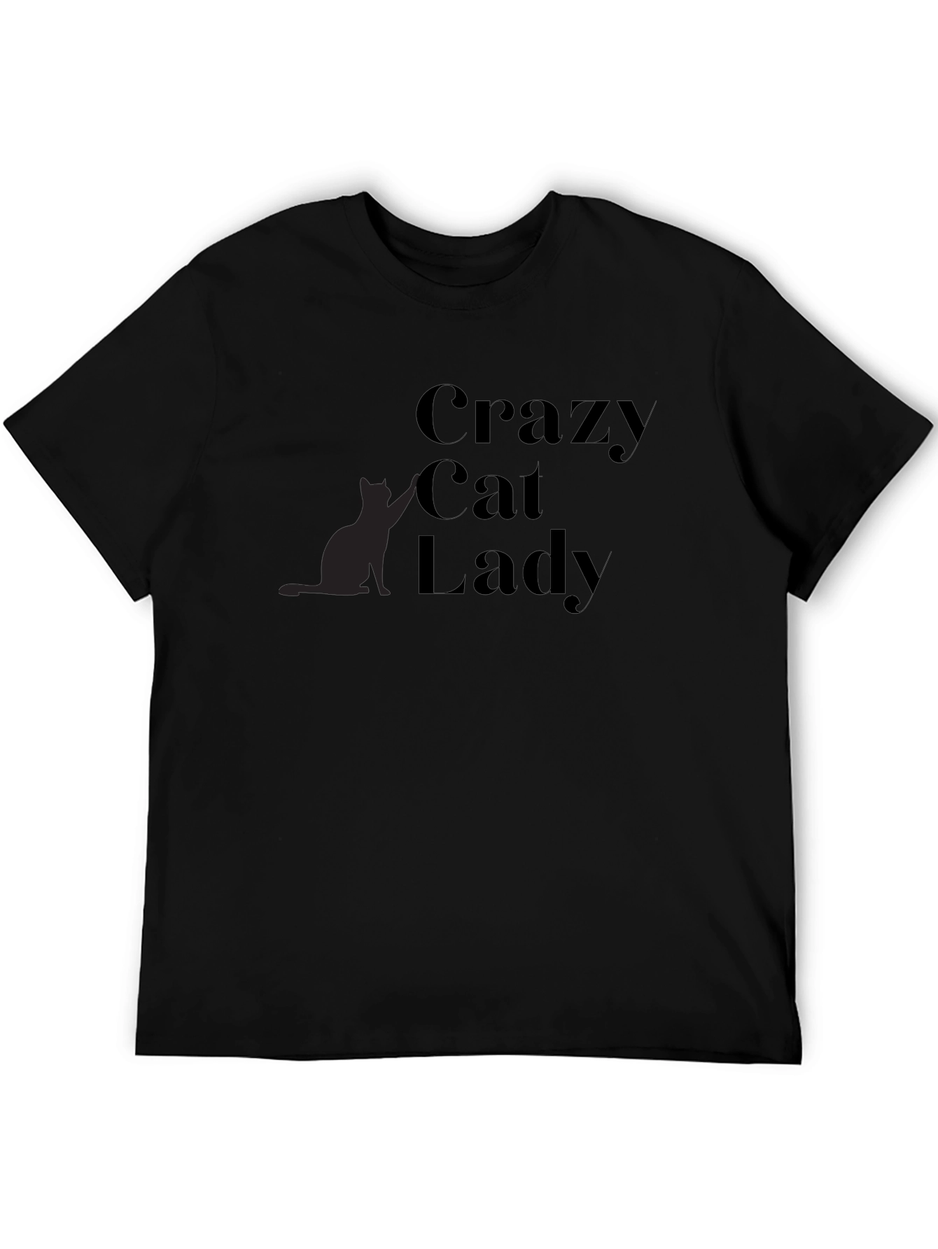 Crazy Cat Lady Black Graphic Tee