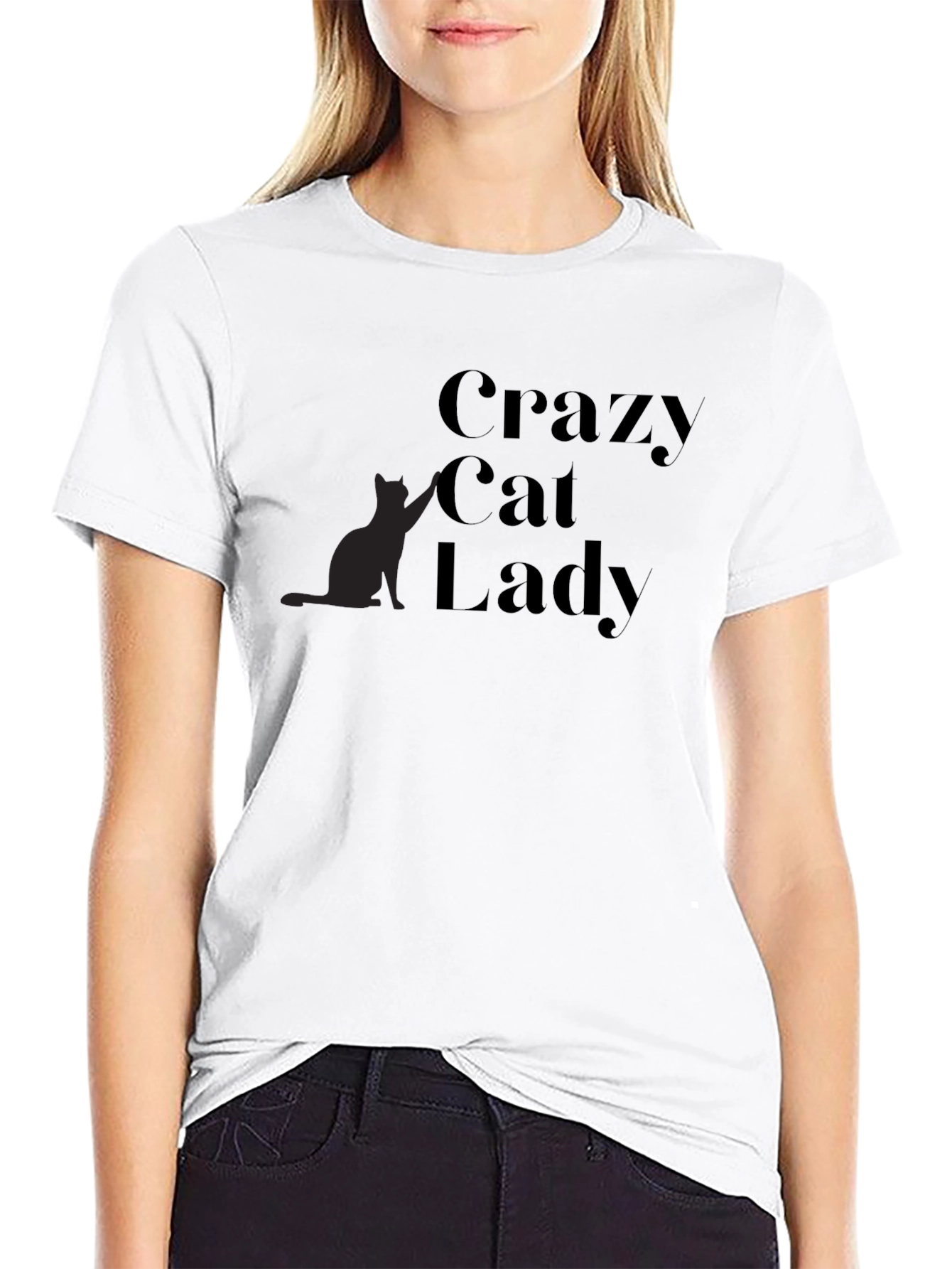 Crazy Cat Lady Black Graphic Tee