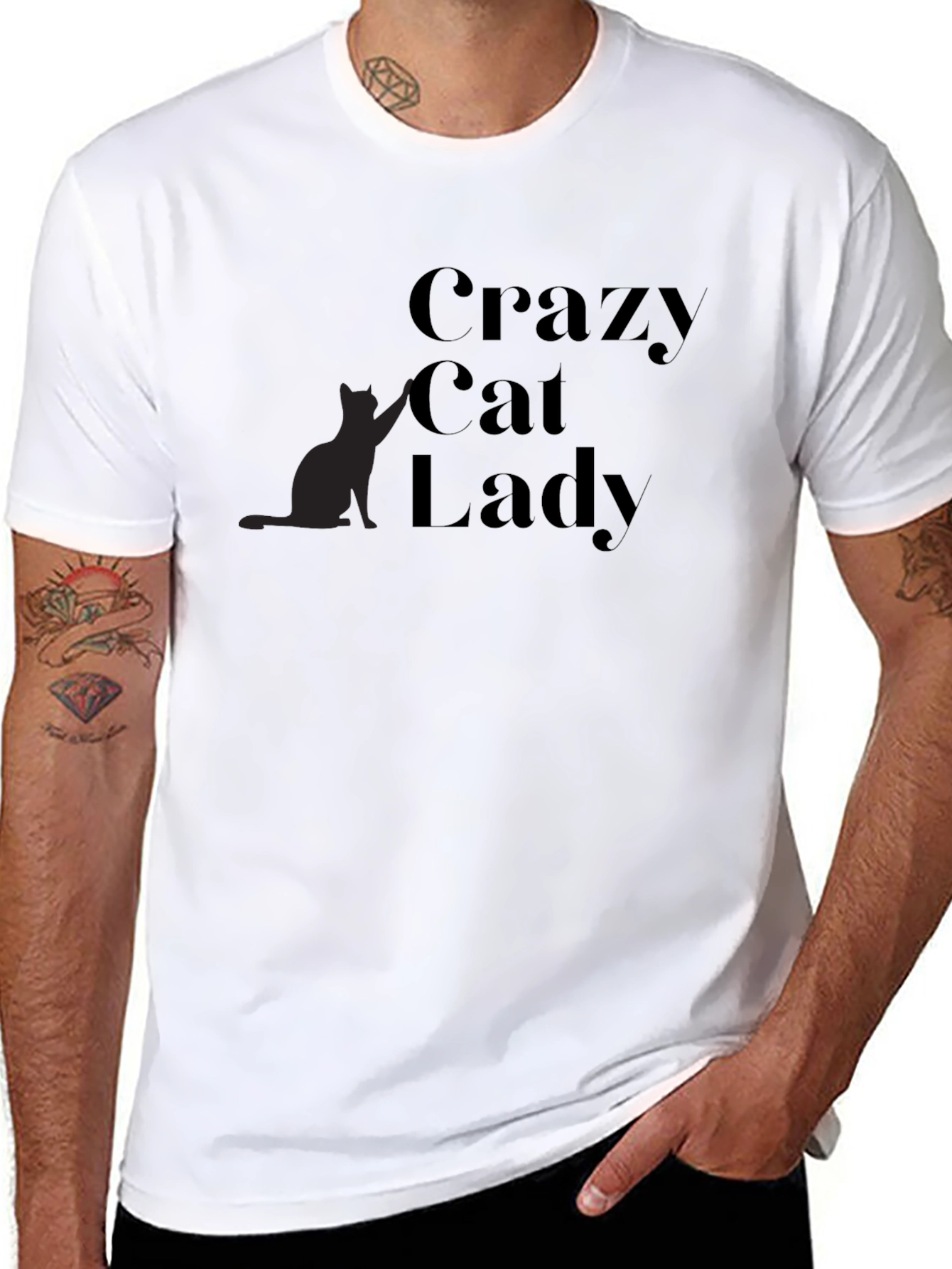 Crazy Cat Lady Black Graphic Tee