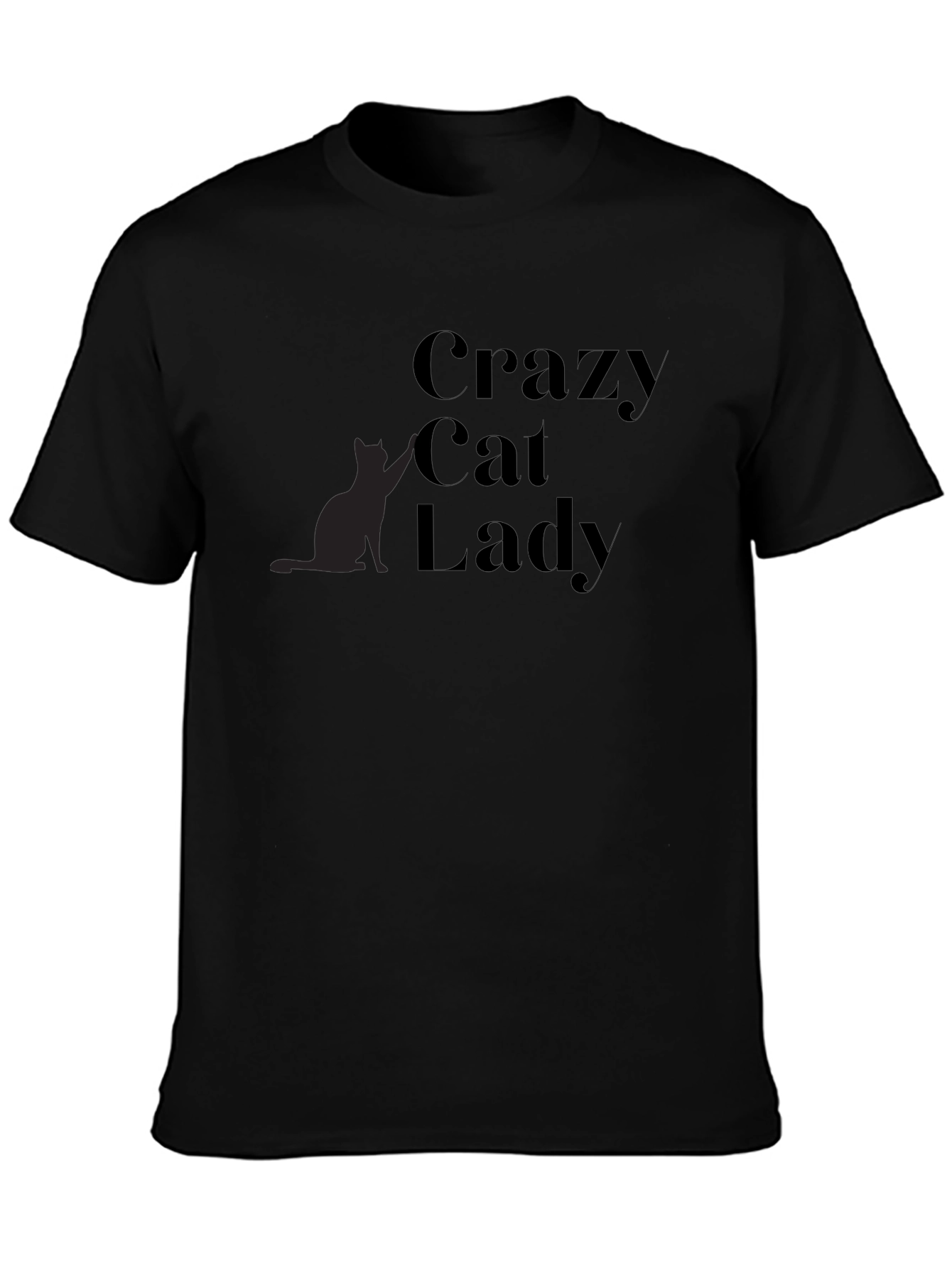 Crazy Cat Lady Black Graphic Tee