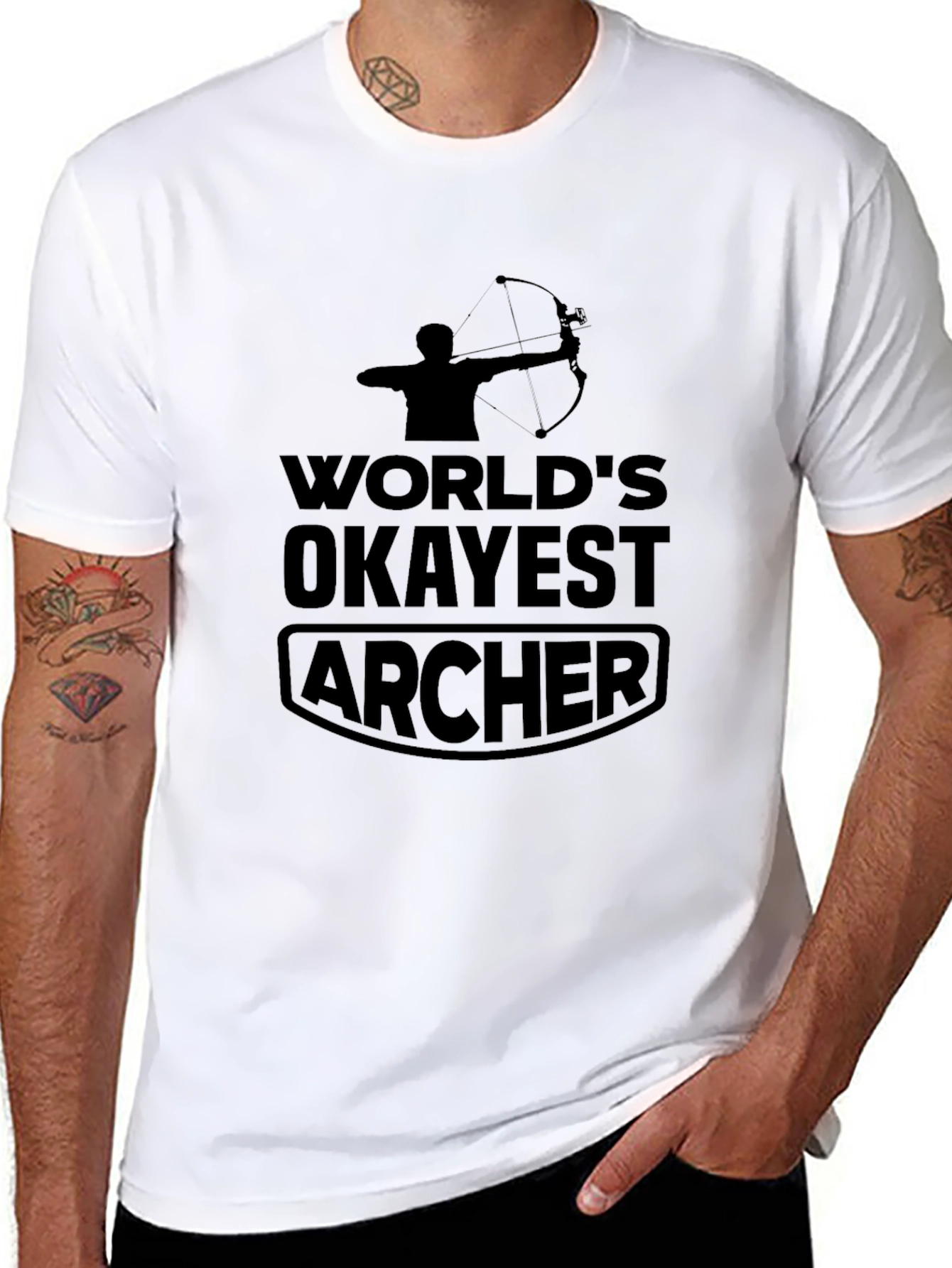 Worlds Okayest Archer - Funny T-Shirt