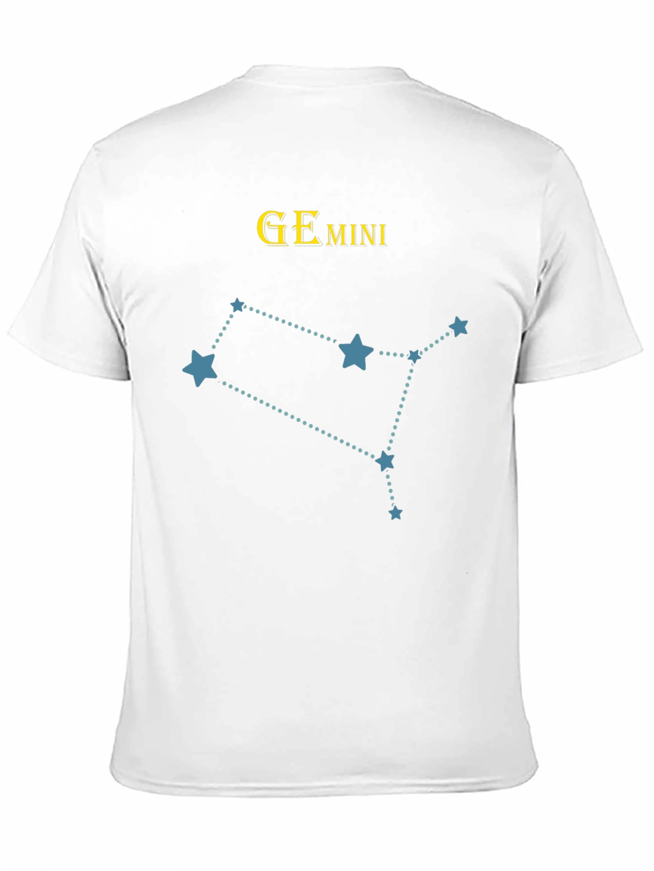 Gemini Constellation Graphic T-Shirt - Black