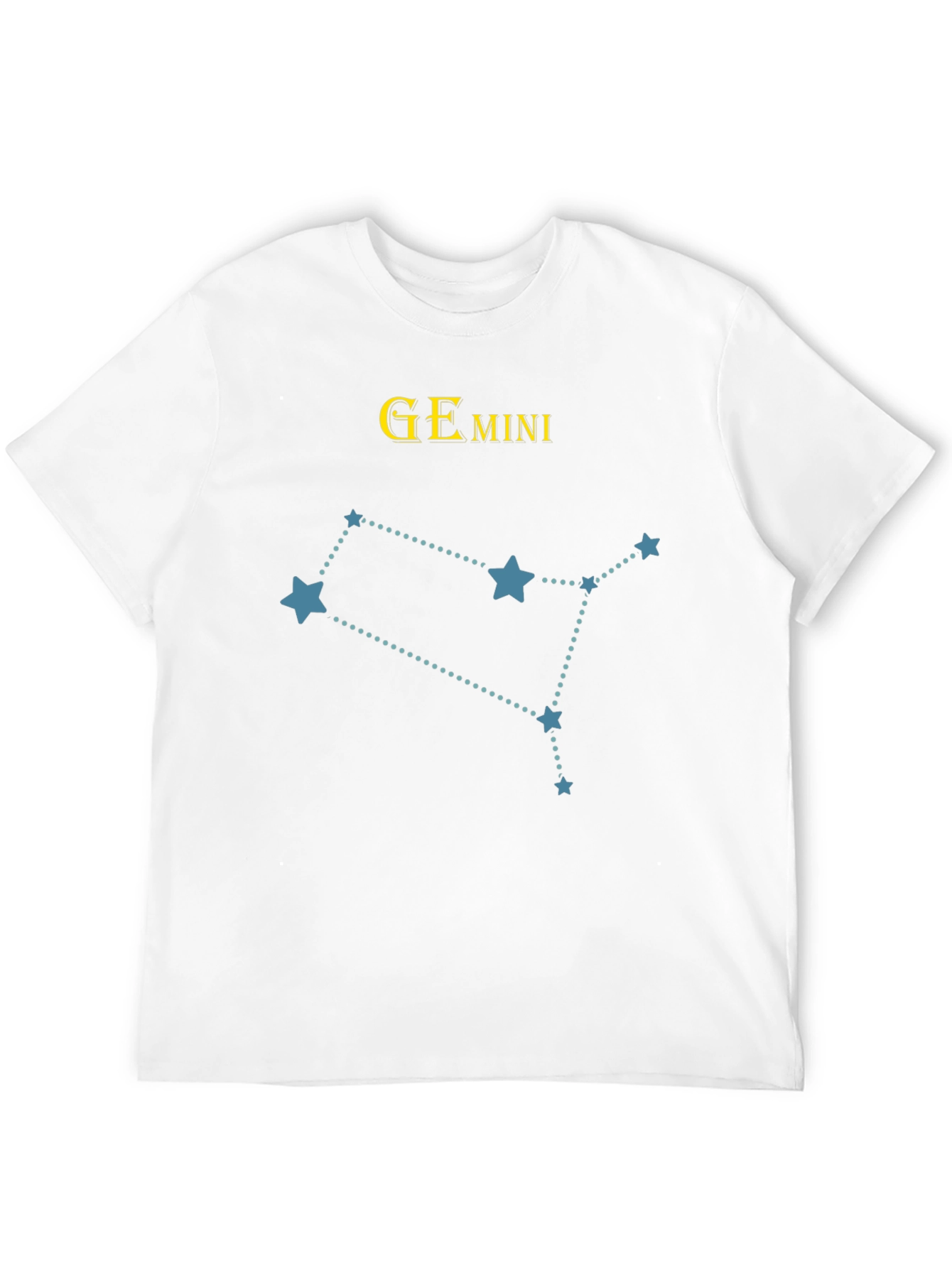 Gemini Constellation Graphic T-Shirt - Black