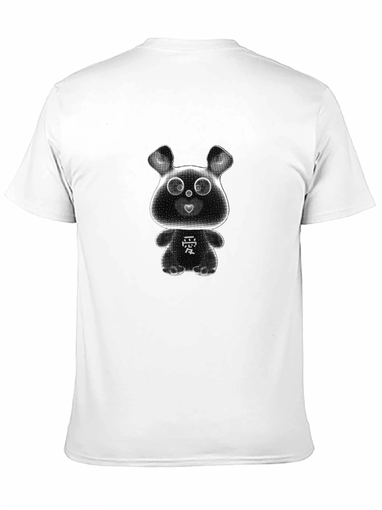 Cute Cartoon Bear T-Shirt - Black
