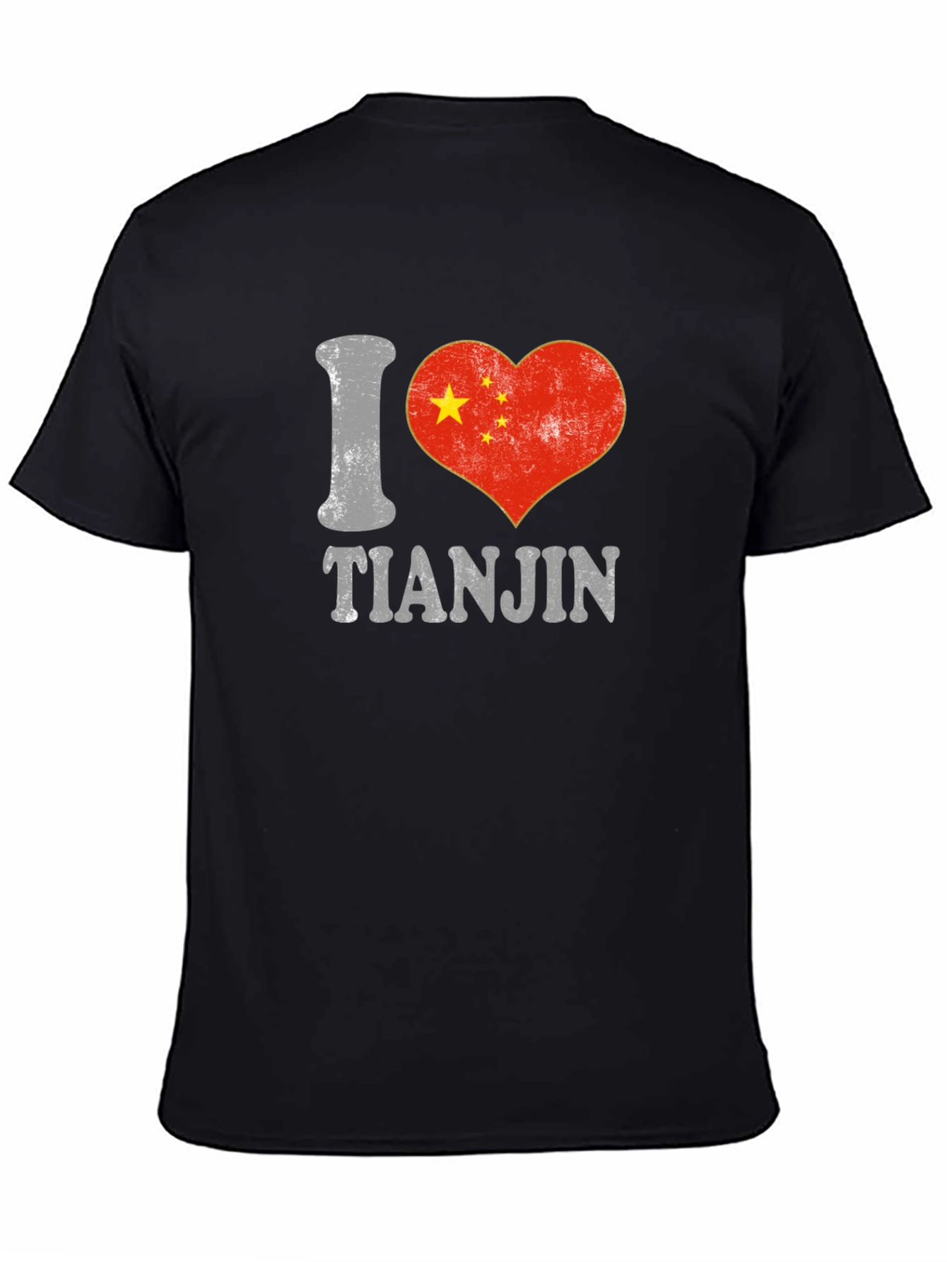 I Love Tianjin China Flag Heart T-Shirt