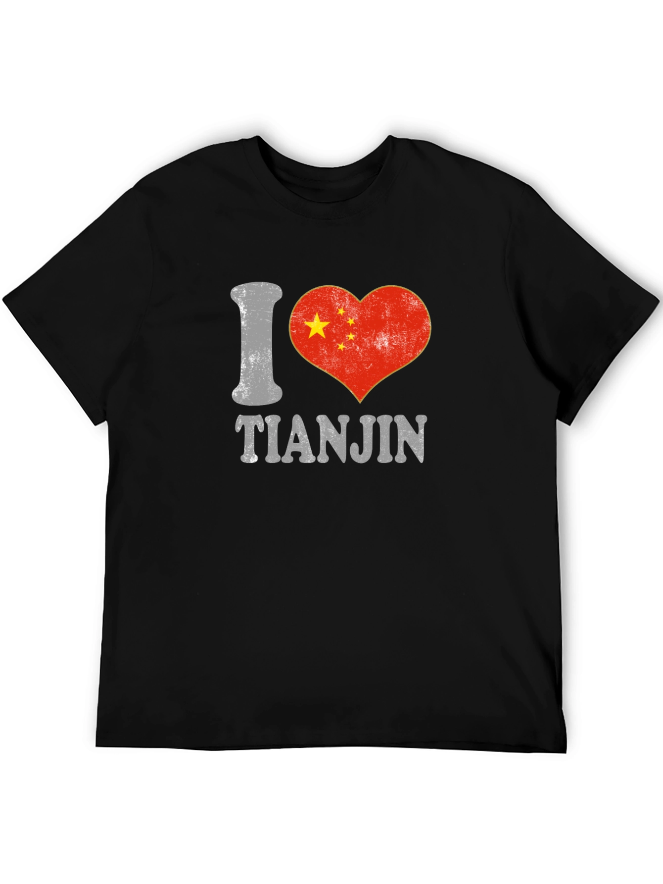 I Love Tianjin China Flag Heart T-Shirt