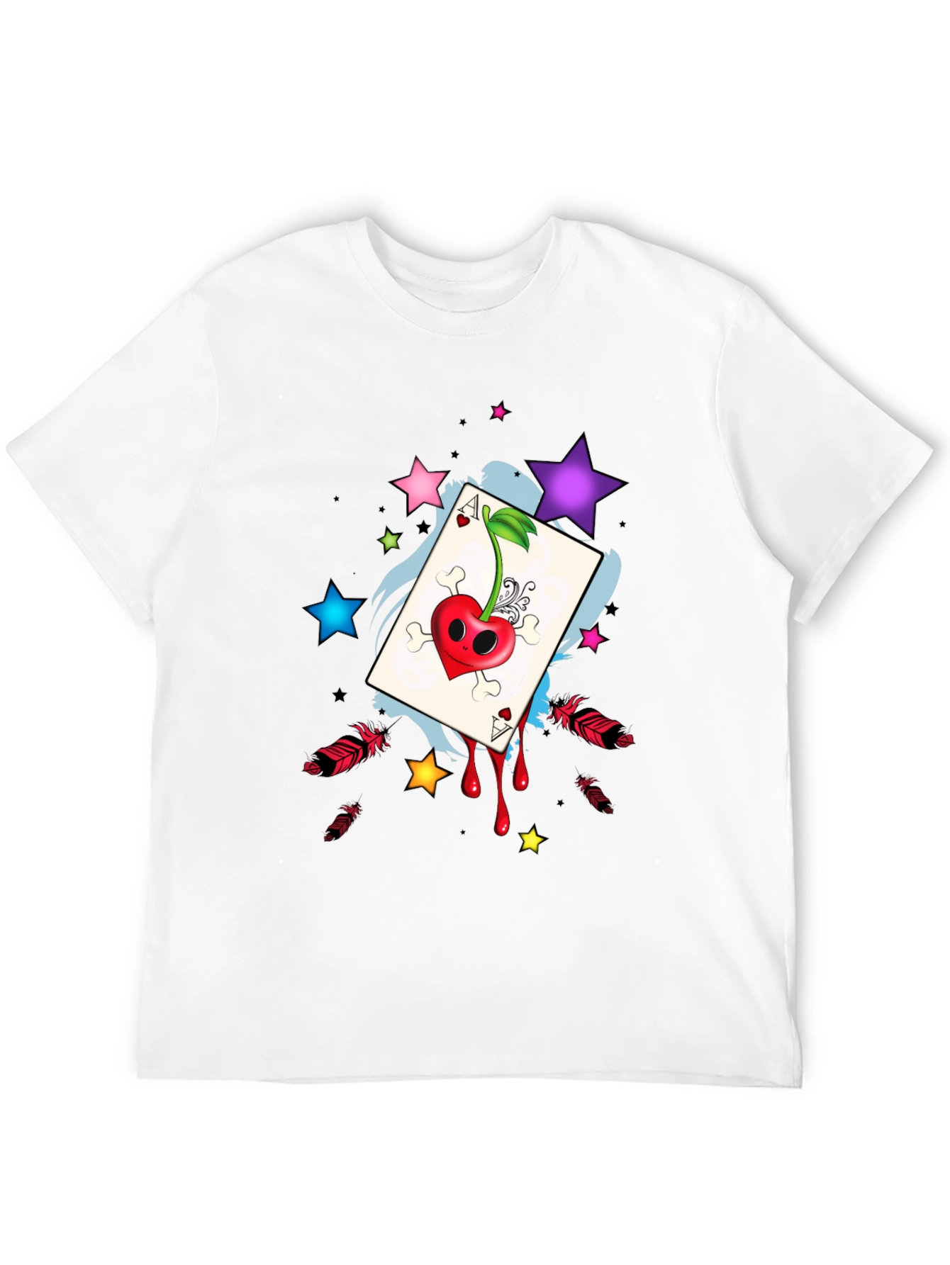 Ace of Hearts Cherry Skull T-Shirt