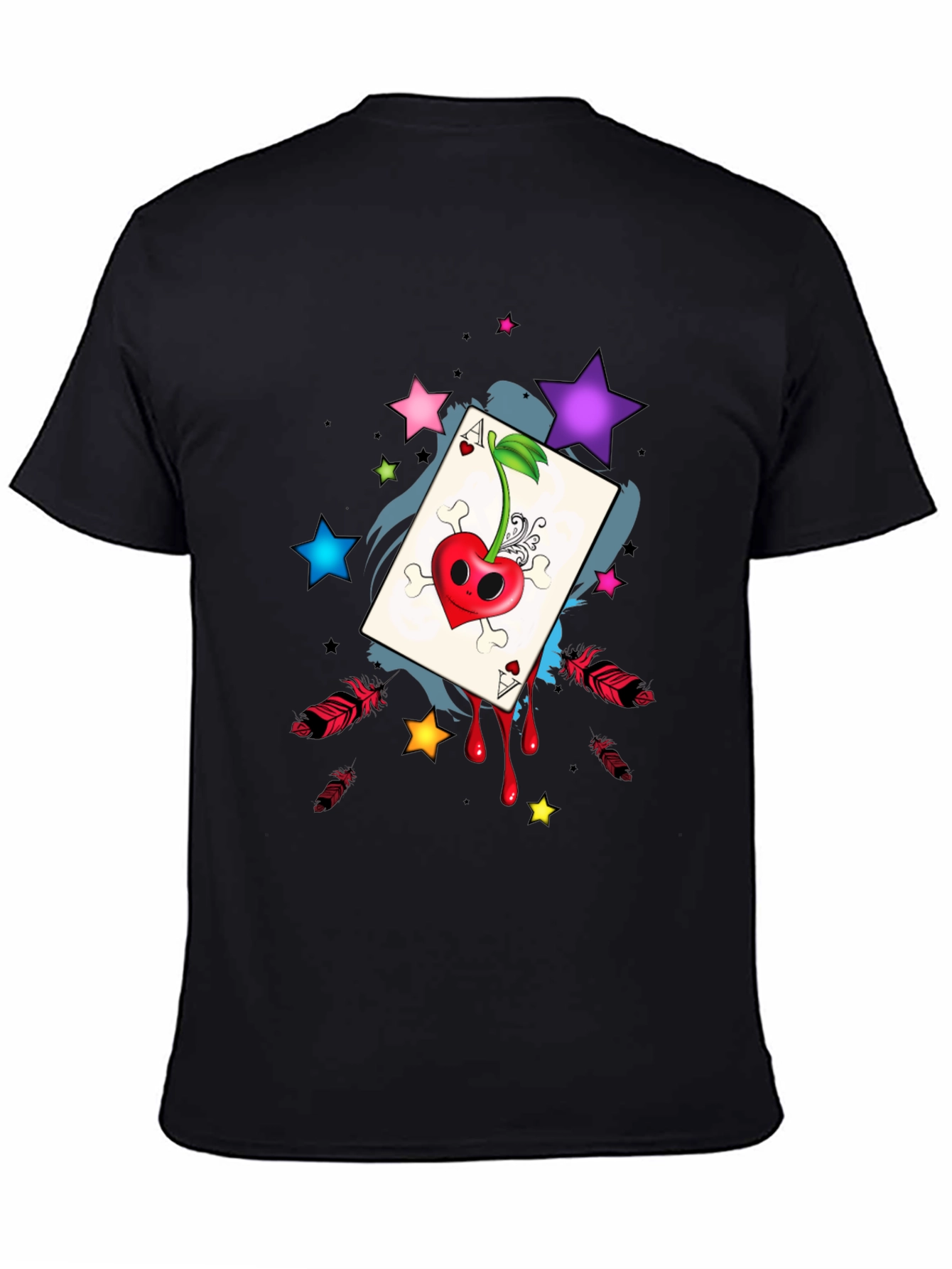 Ace of Hearts Cherry Skull T-Shirt