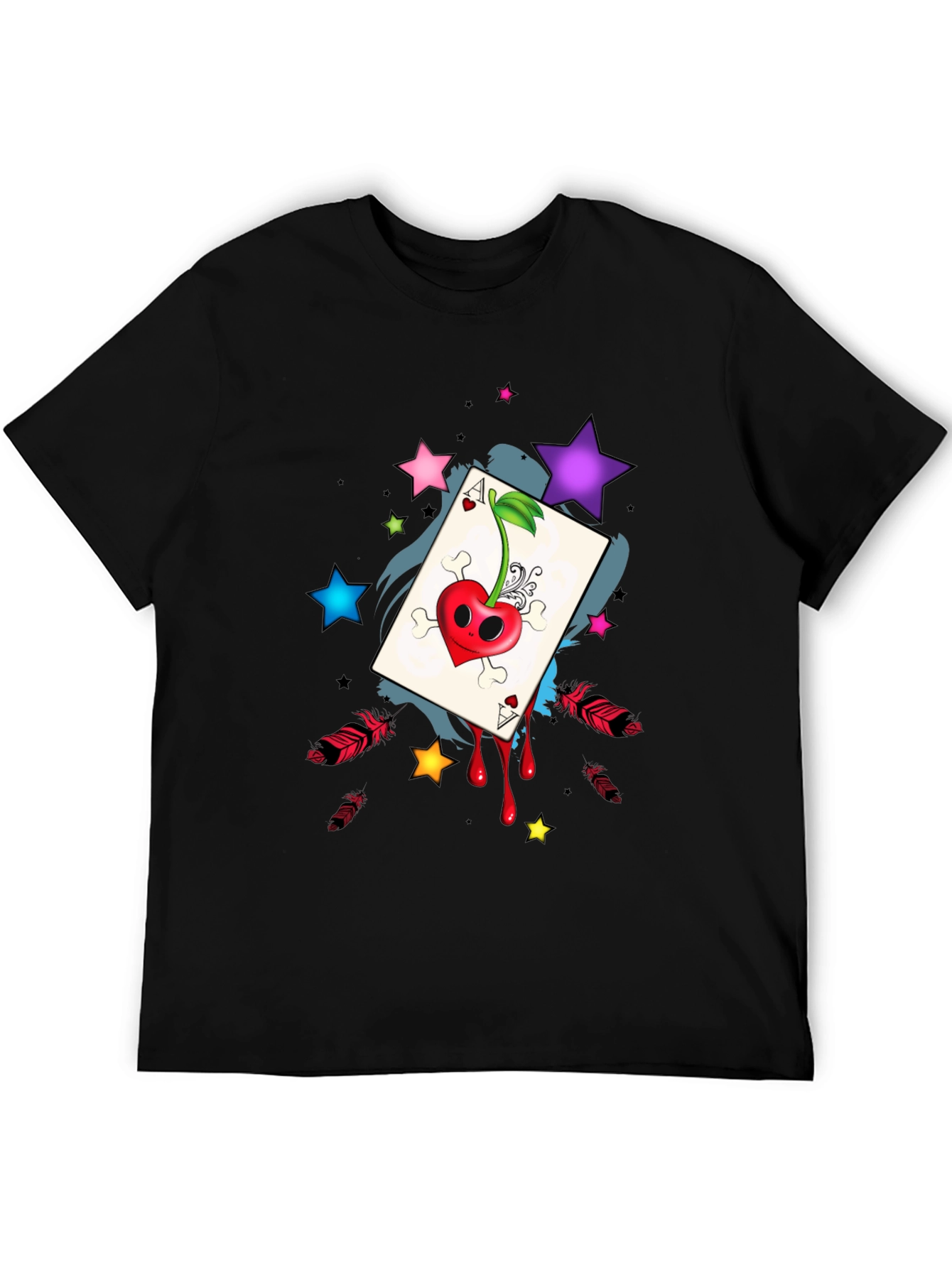 Ace of Hearts Cherry Skull T-Shirt