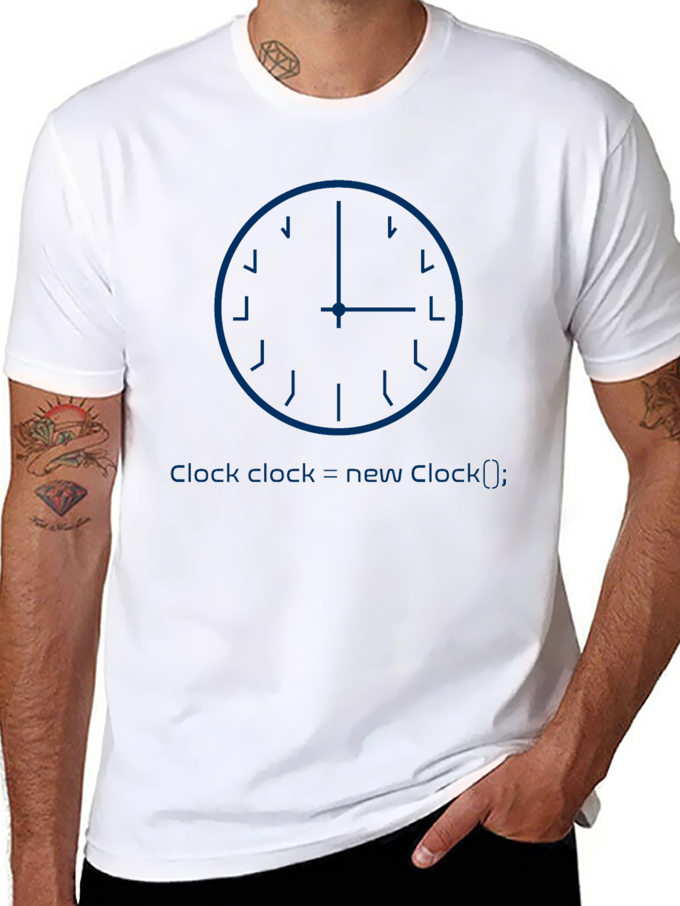 Programmer Clock Black T-Shirt