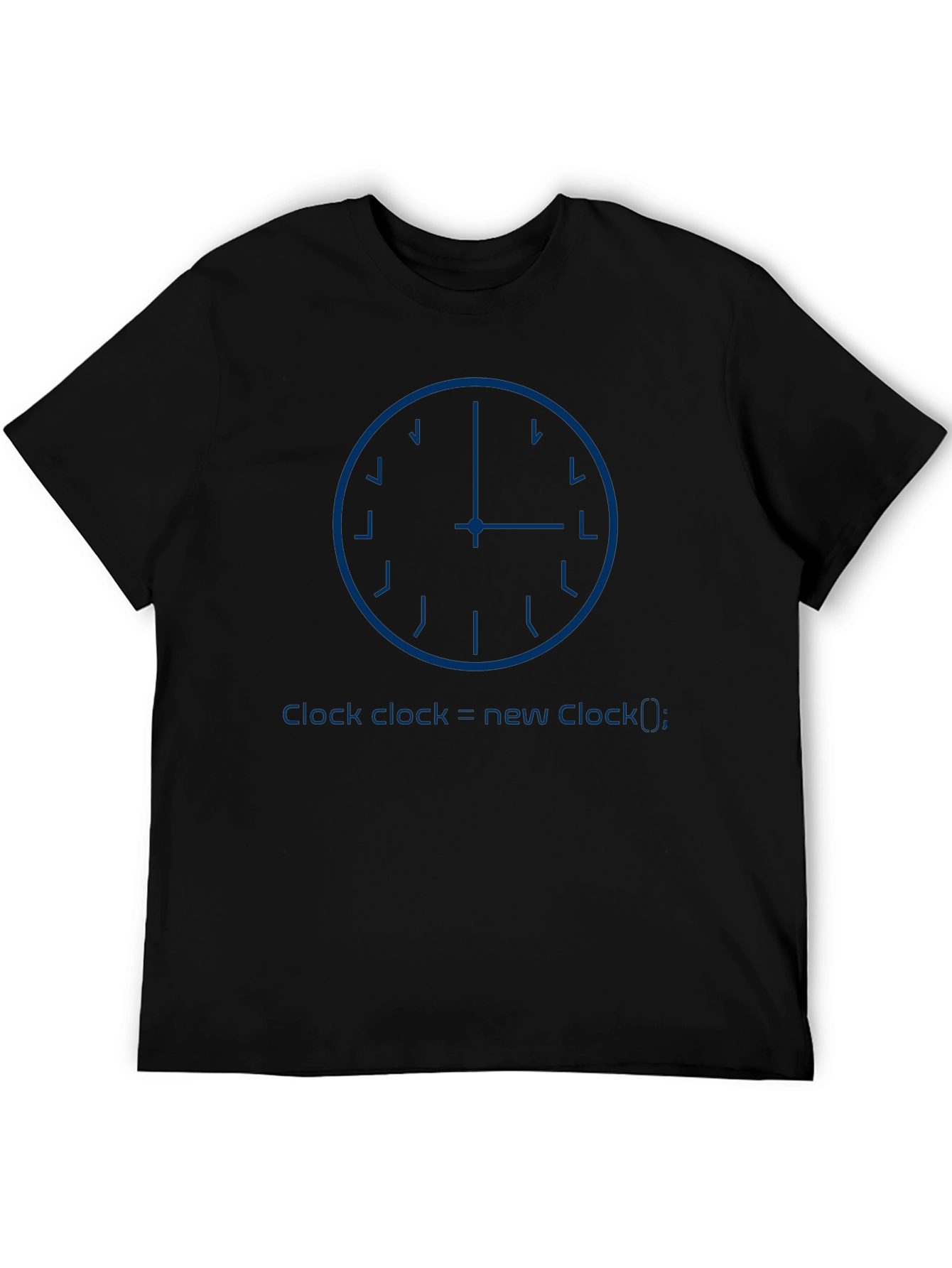 Programmer Clock Black T-Shirt
