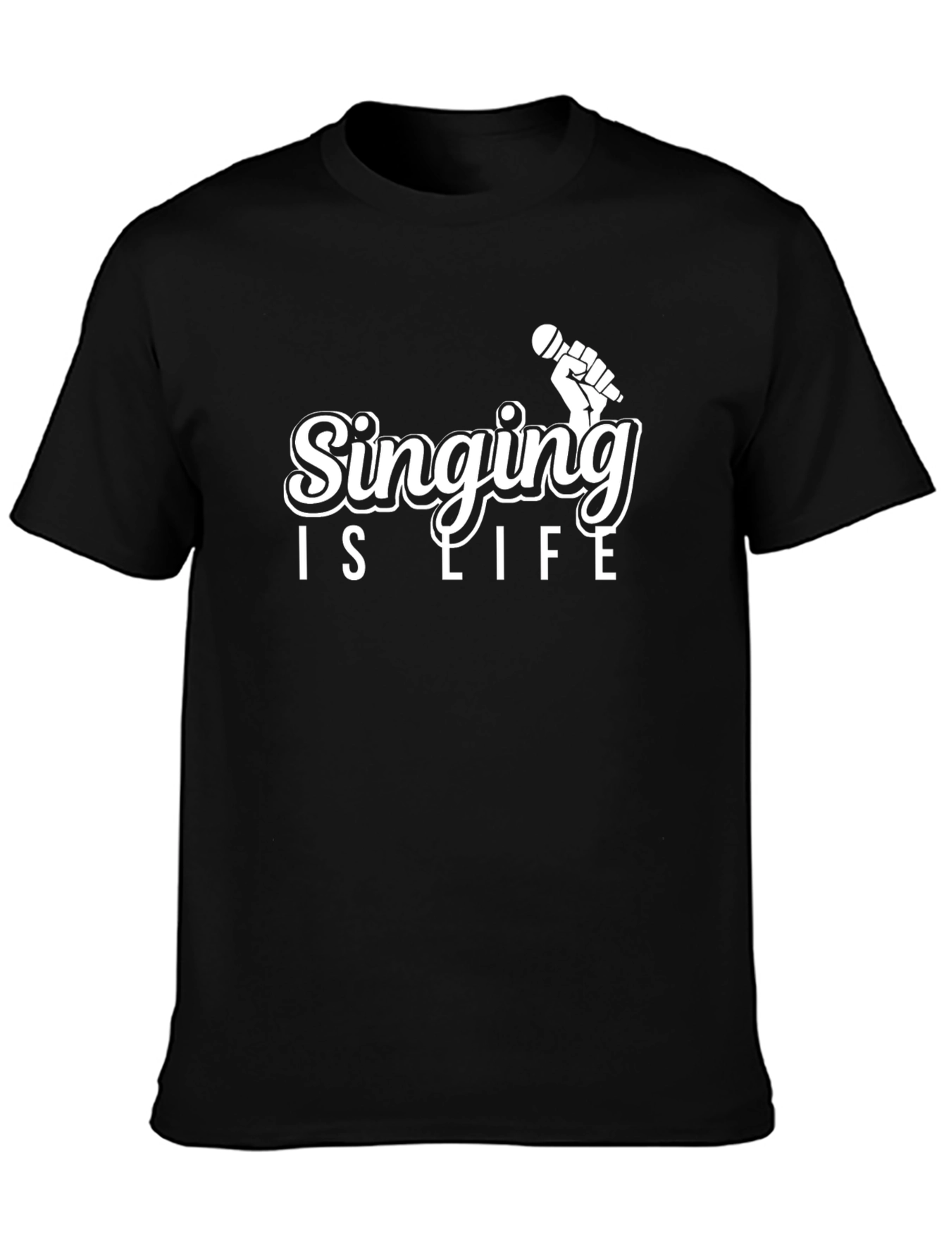 Singing is Life Graphic Tee - Black