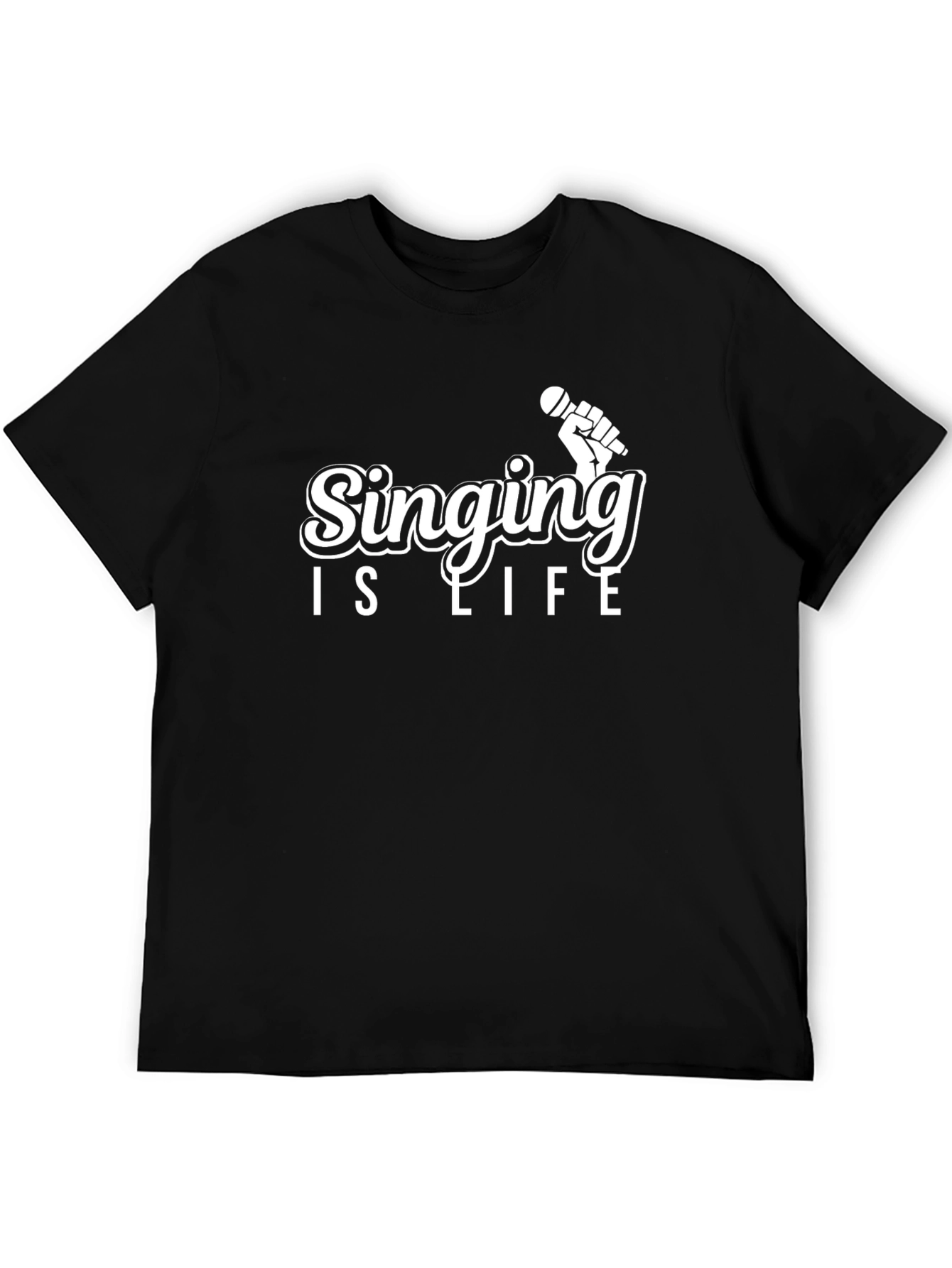 Singing is Life Graphic Tee - Black