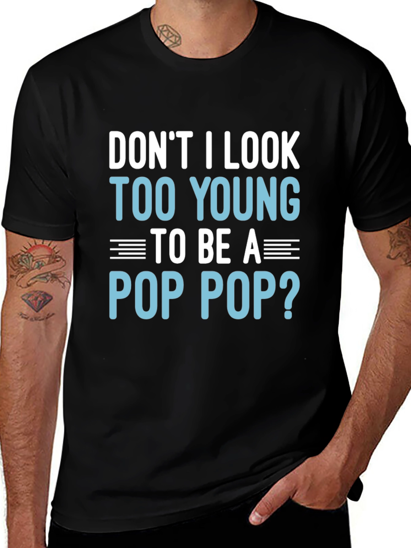 Funny Pop Pop T-Shirt - Too Young Grandpa Tee