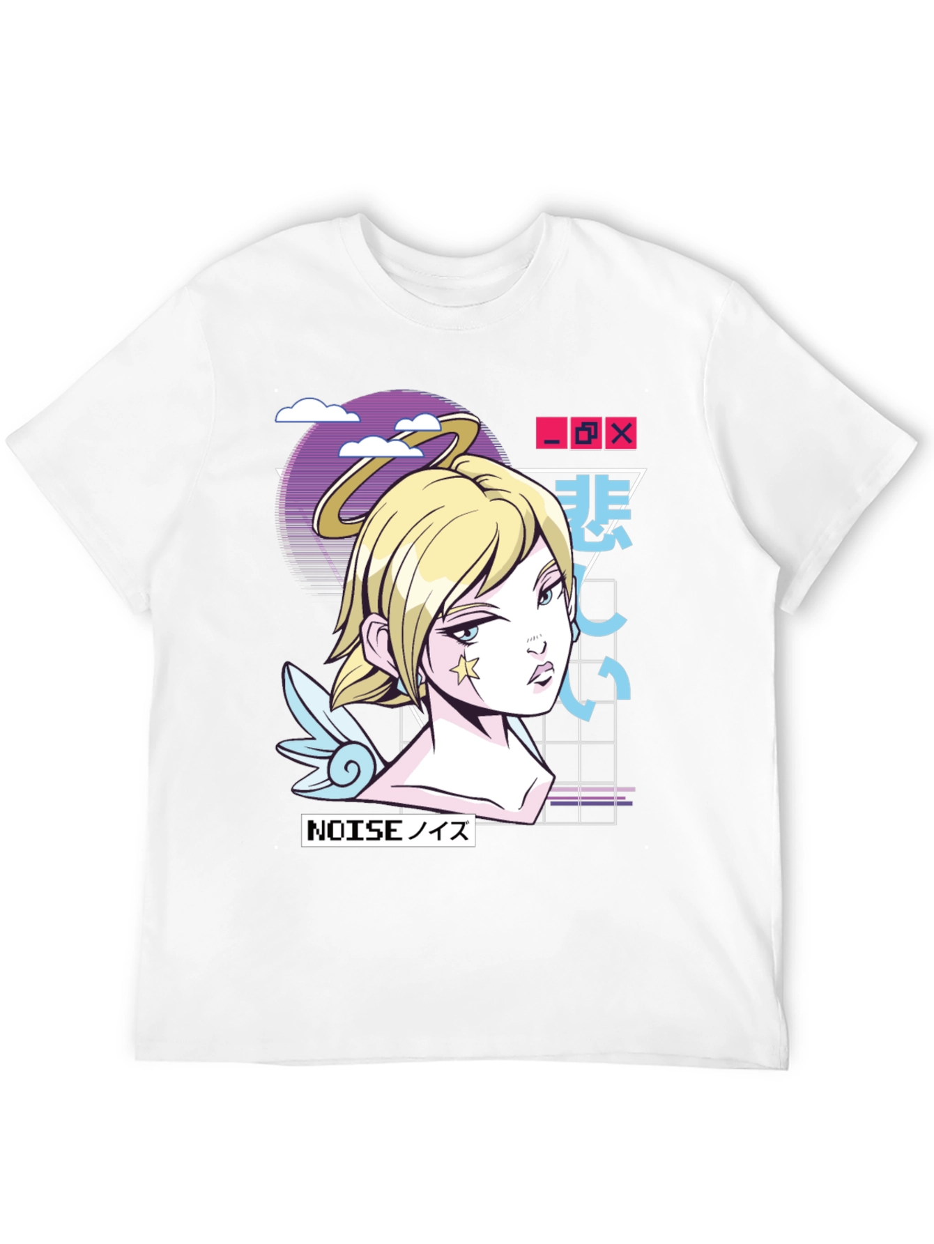 Anime Girl Graphic Print Black T-Shirt