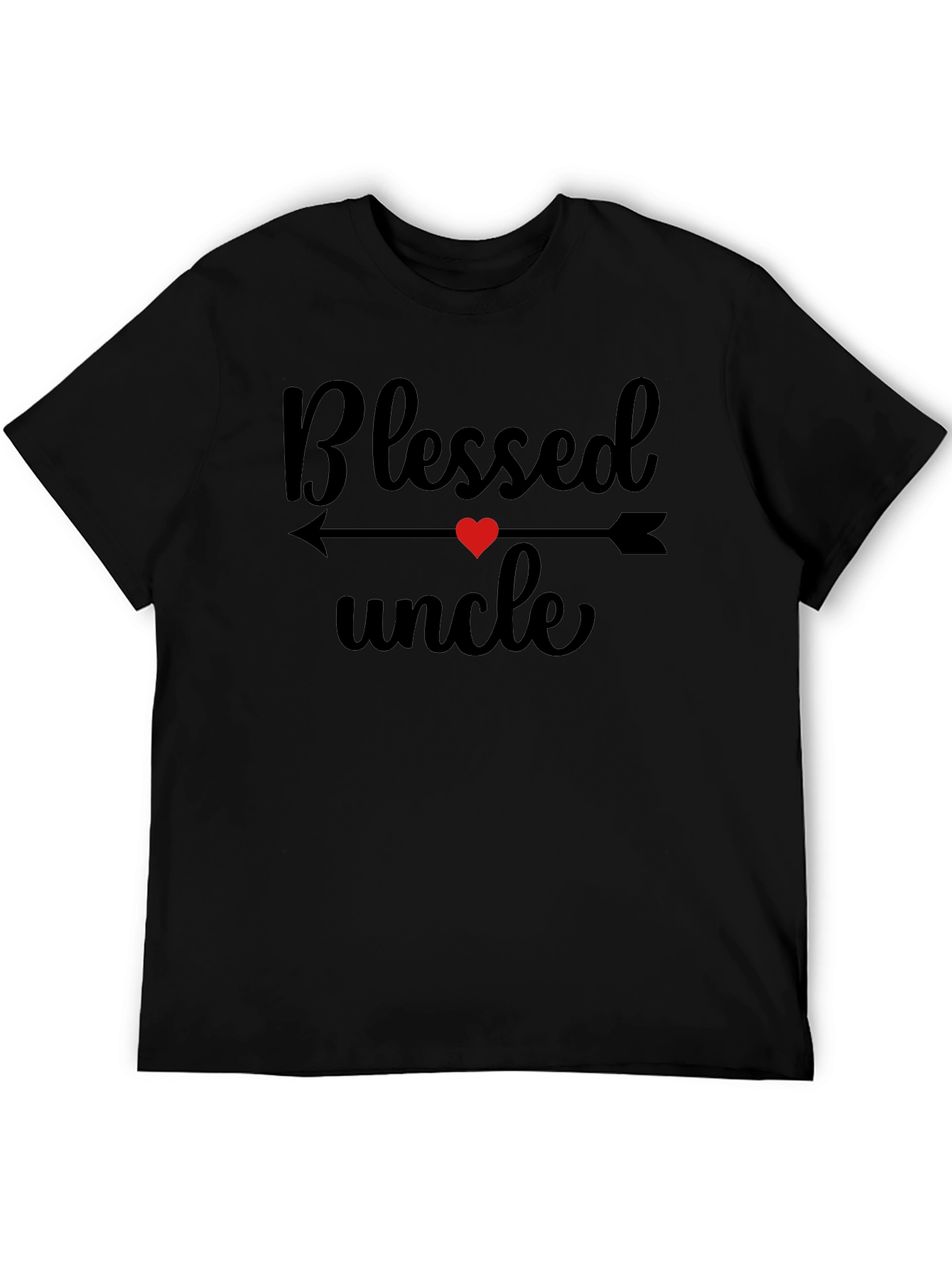 Blessed Uncle T-Shirt Heart Arrow Design