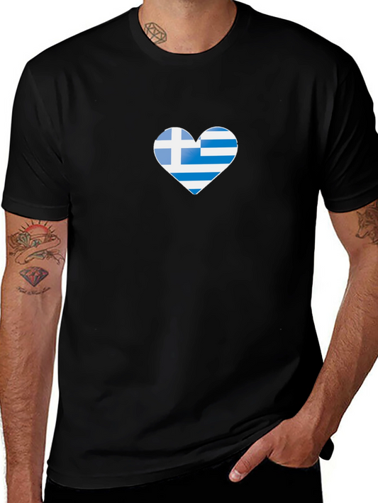 Greek Flag Heart T-Shirt