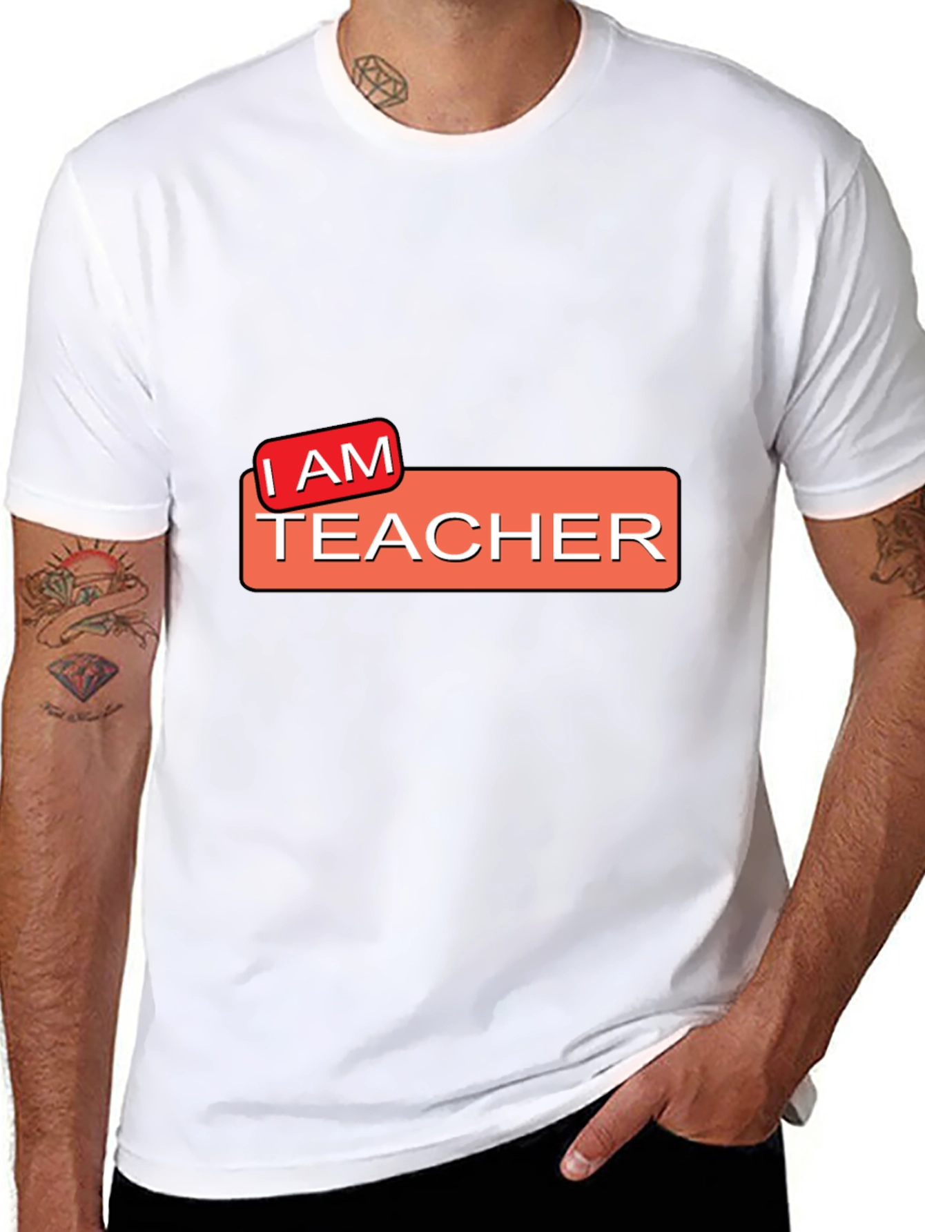 I AM TEACHER Graphic Tee - Black