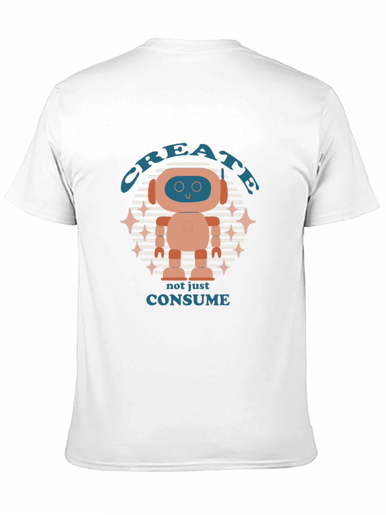 Create Robot Graphic T-Shirt - Mens Black Tee