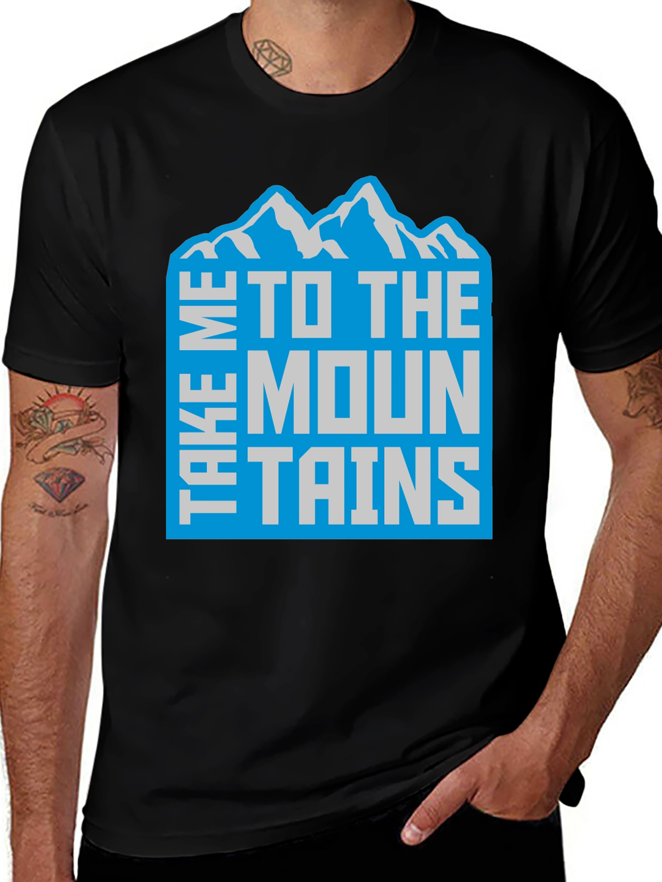 Take Me To The Mountains T-Shirt Black