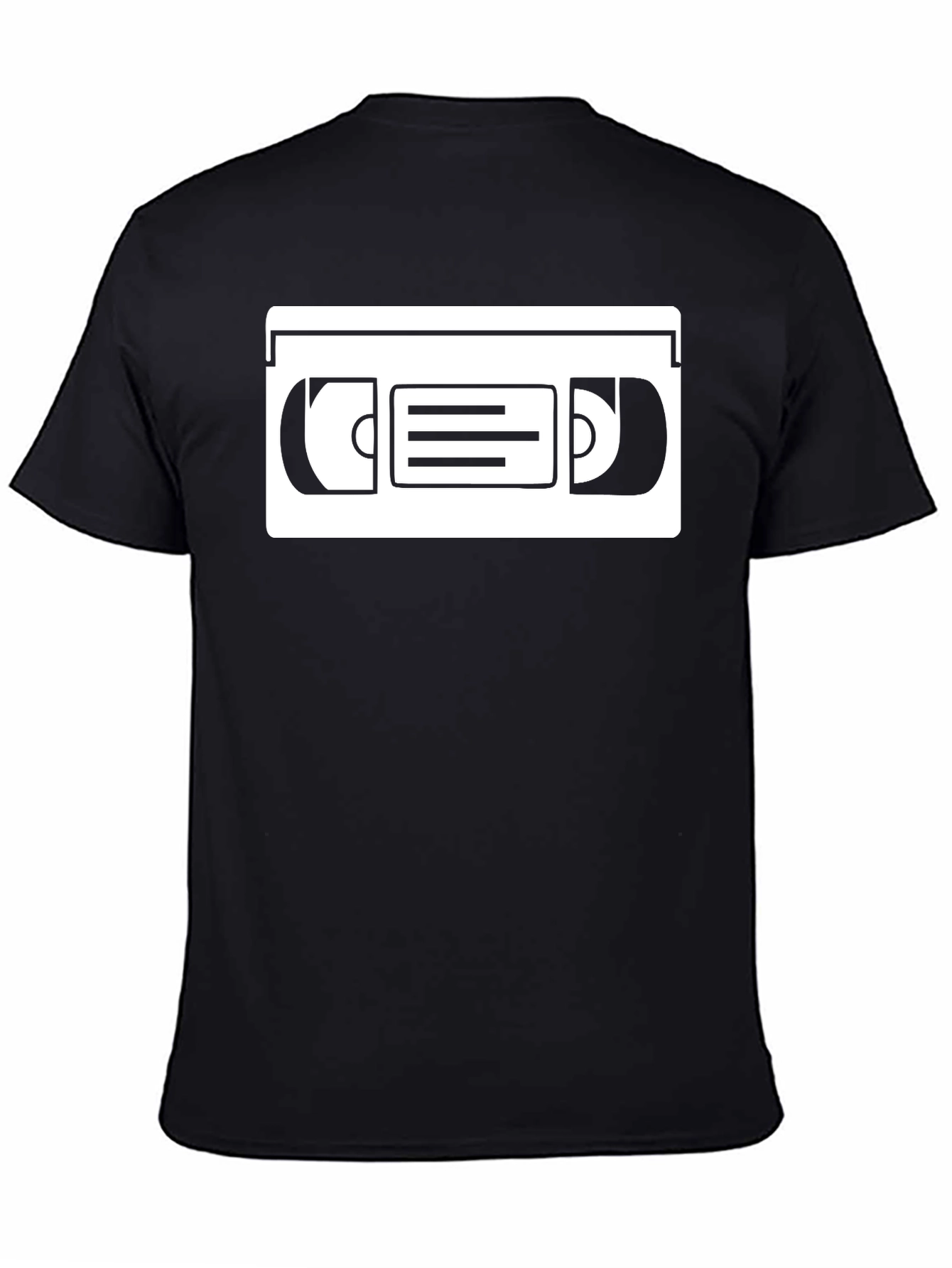 Retro VHS Tape Graphic T-Shirt - Black