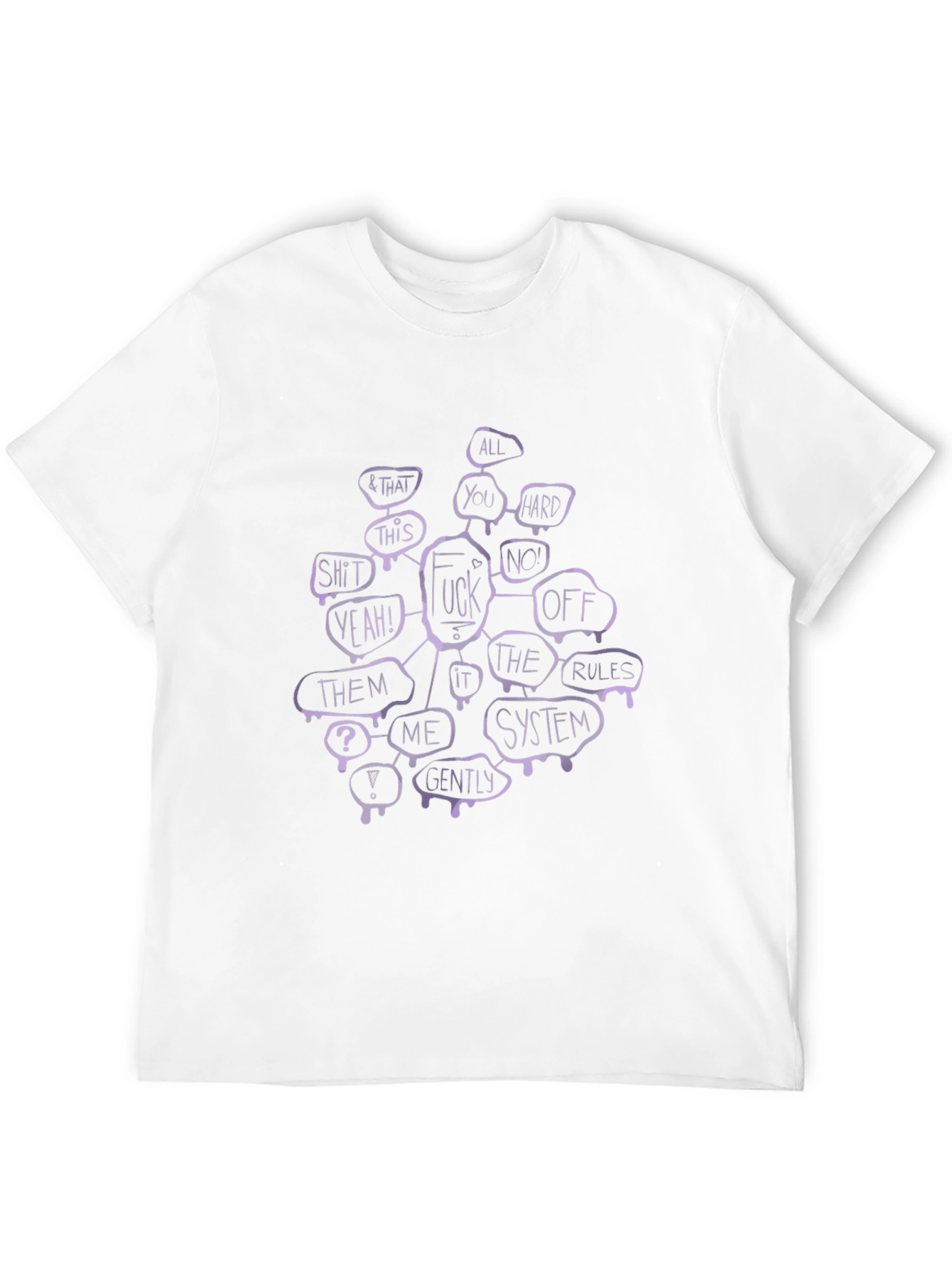 Edgy Graphic T-Shirt - Fuck the System