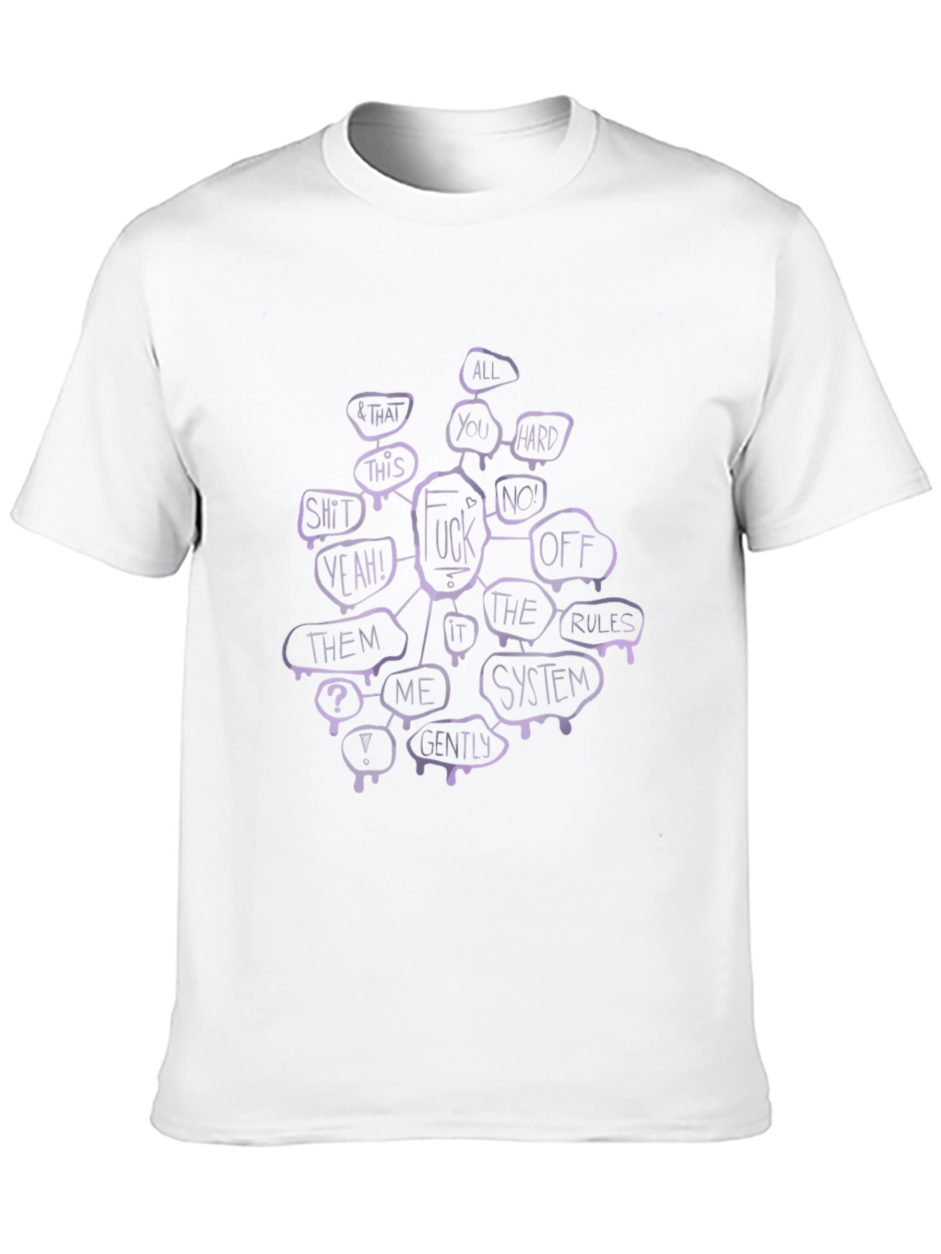 Edgy Graphic T-Shirt - Fuck the System