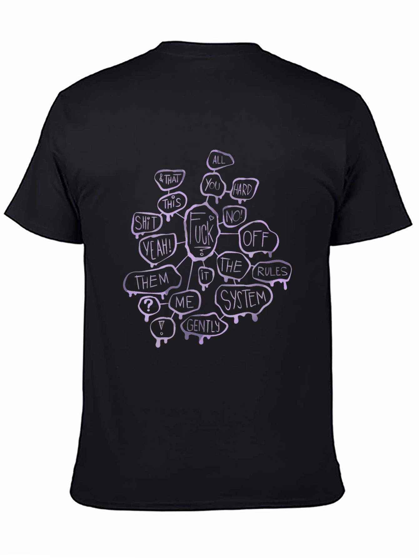 Edgy Graphic T-Shirt - Fuck the System