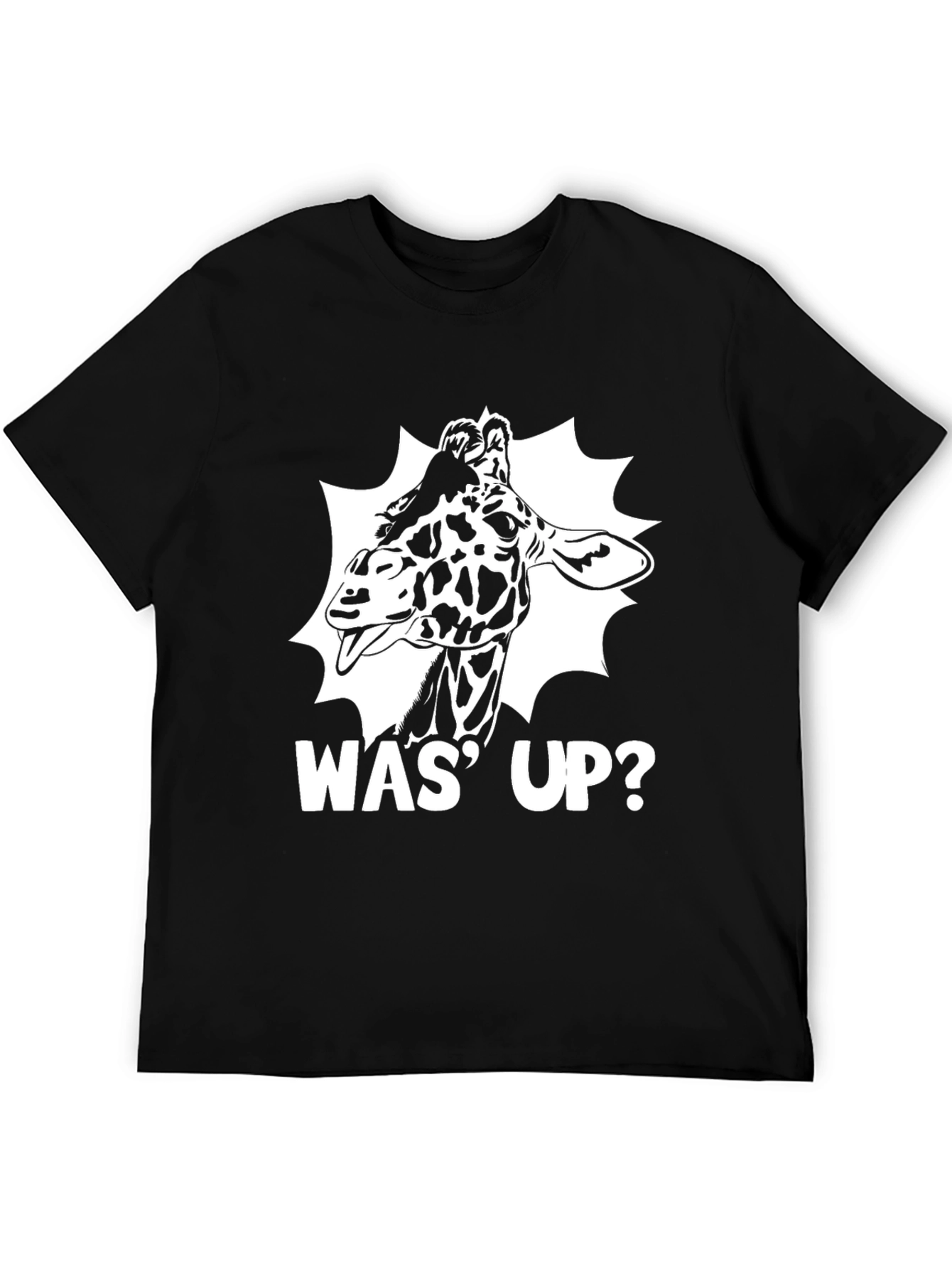 Was Up Giraffe T-Shirt - Black