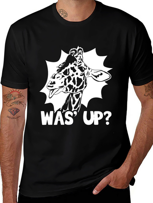 Was Up Giraffe T-Shirt - Black