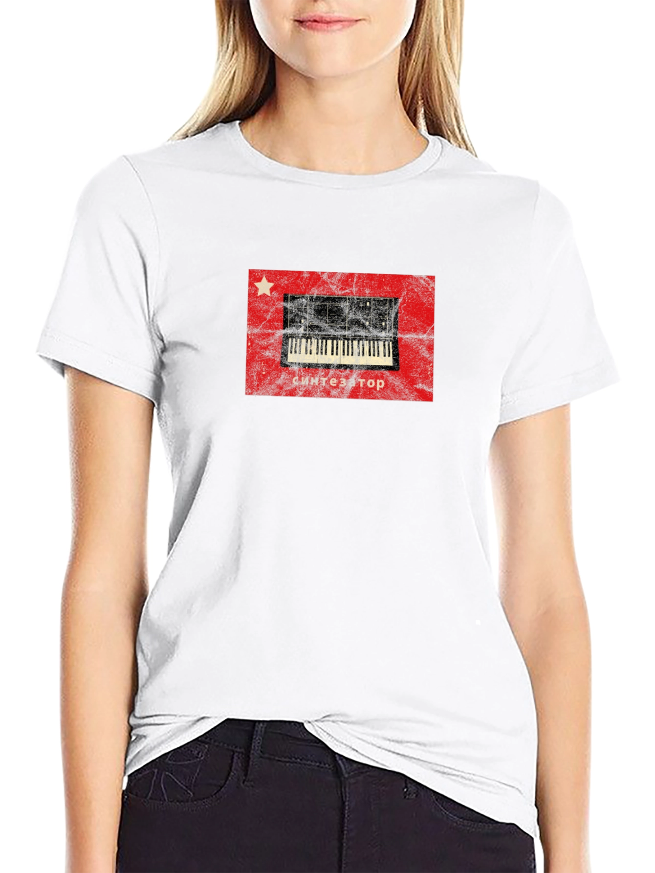 Synthesizer Graphic Black T-Shirt
