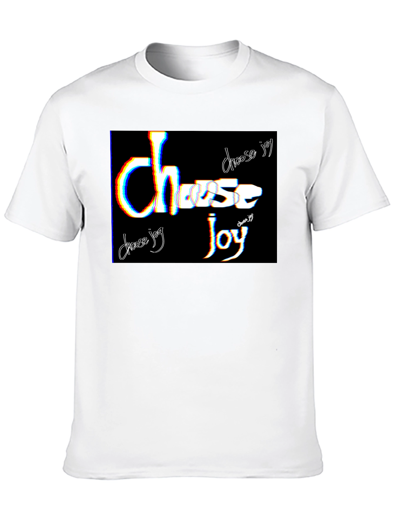 Choose Joy Graphic Tee - Black Cotton Blend T-Shirt