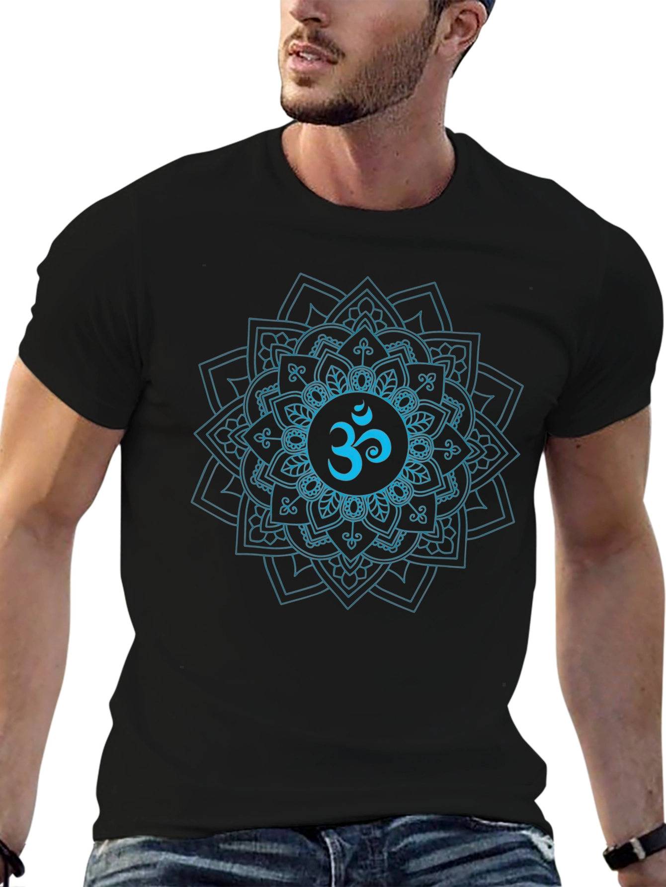 Om Mandala T-Shirt - Black Yoga Tee