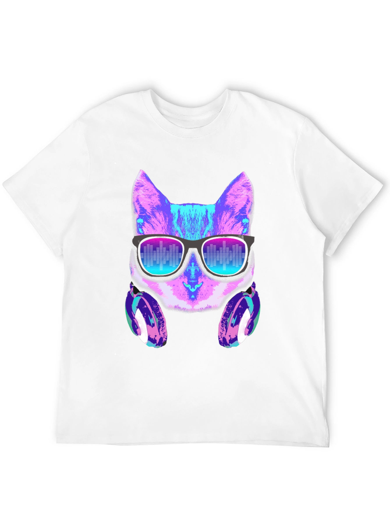 Cat DJ Graphic Tee - Party Ready Style