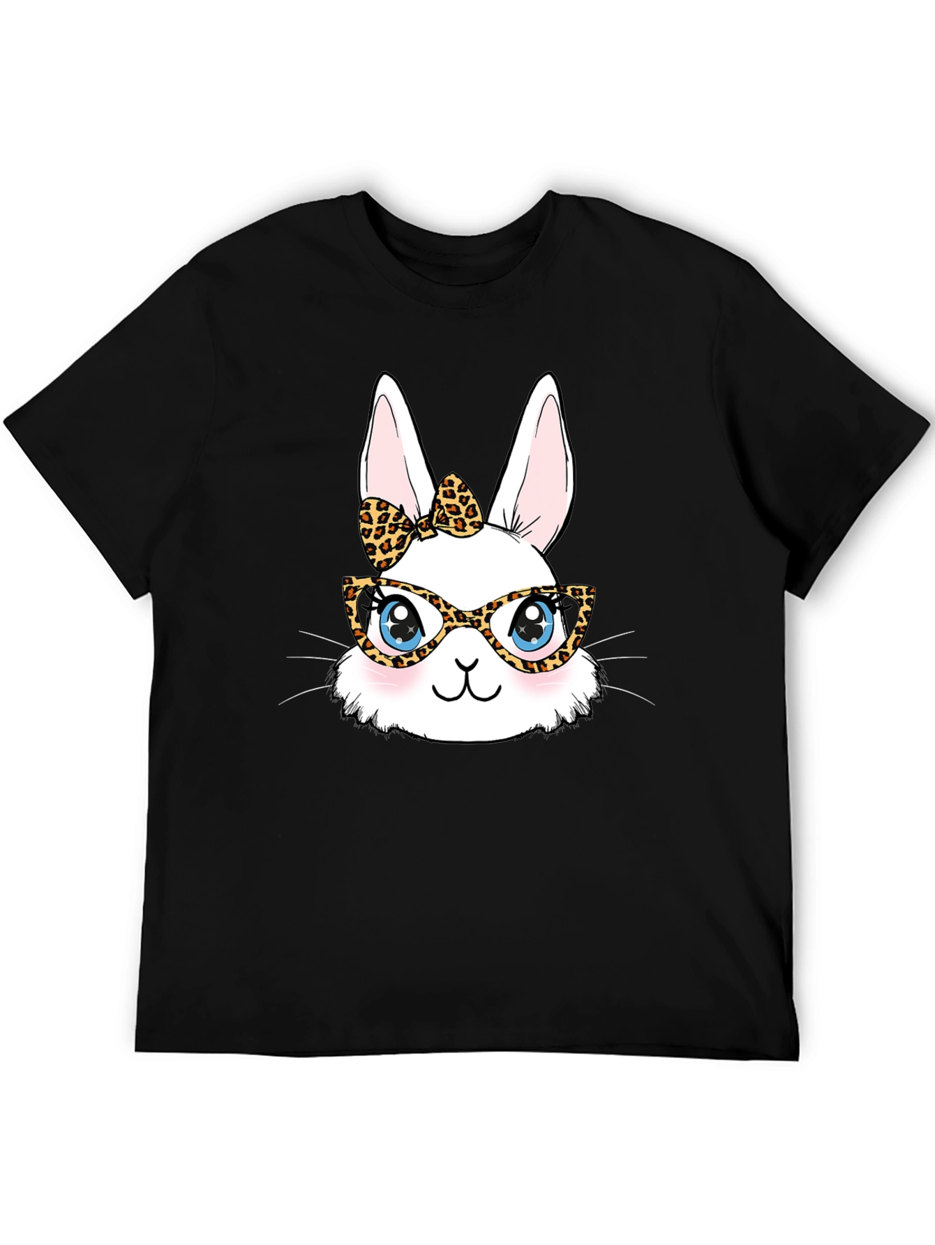 Bunny Leopard Print Glasses T-Shirt