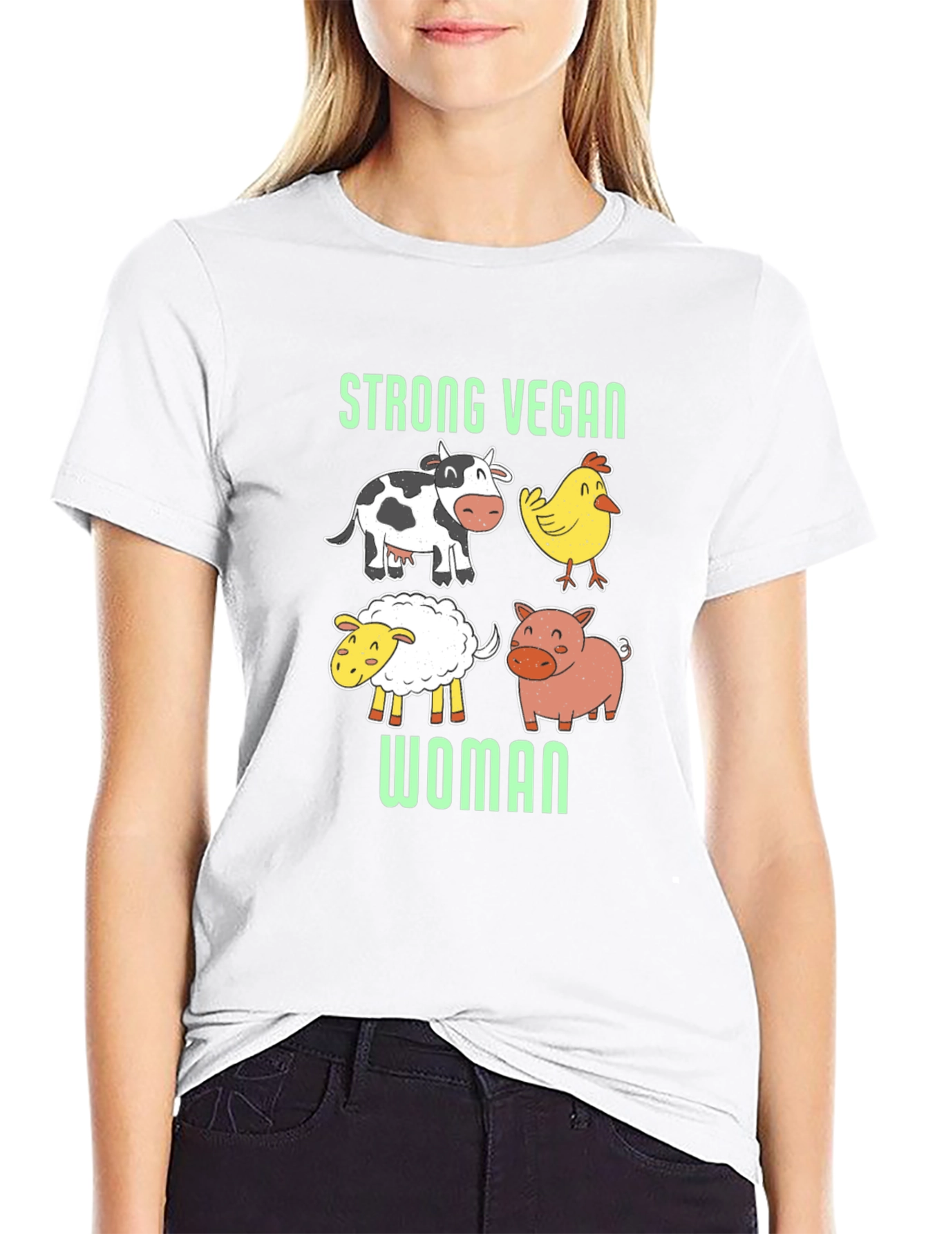 Strong Vegan Woman T-Shirt