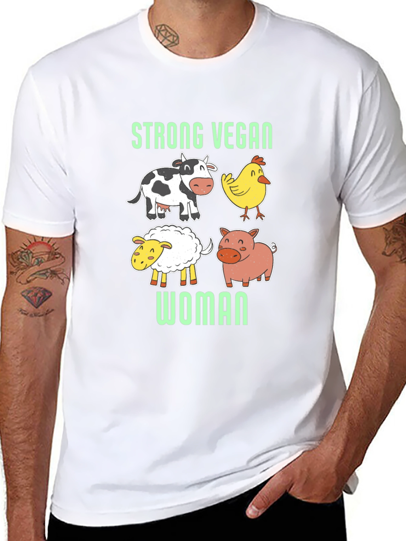Strong Vegan Woman T-Shirt