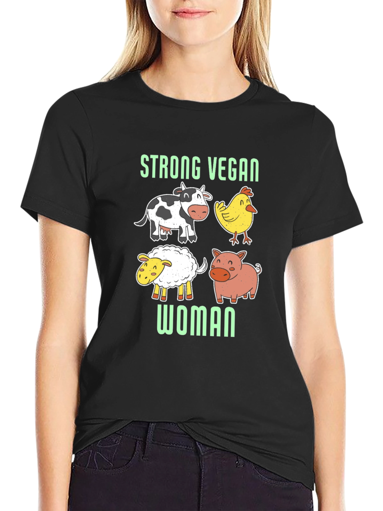 Strong Vegan Woman T-Shirt