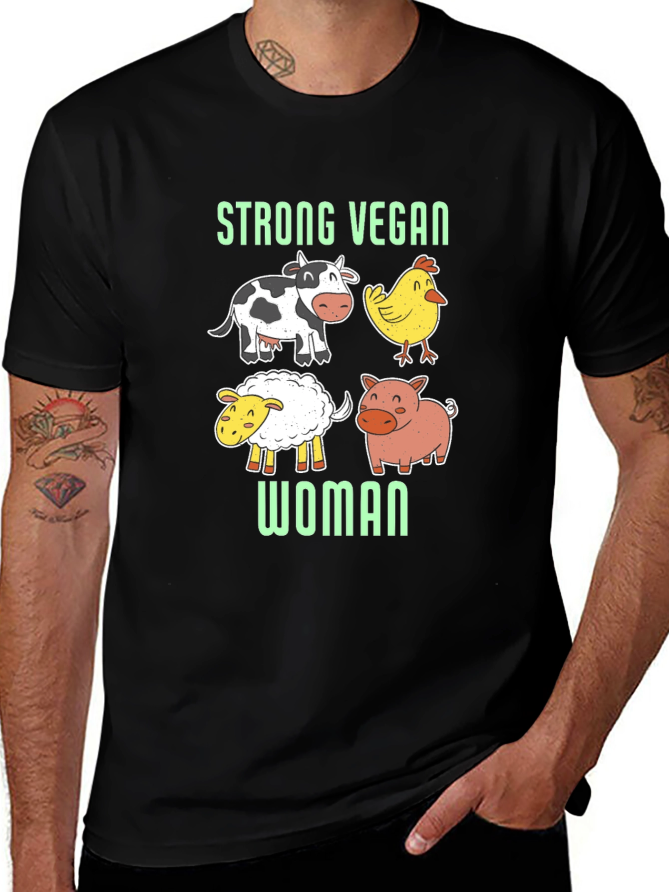 Strong Vegan Woman T-Shirt