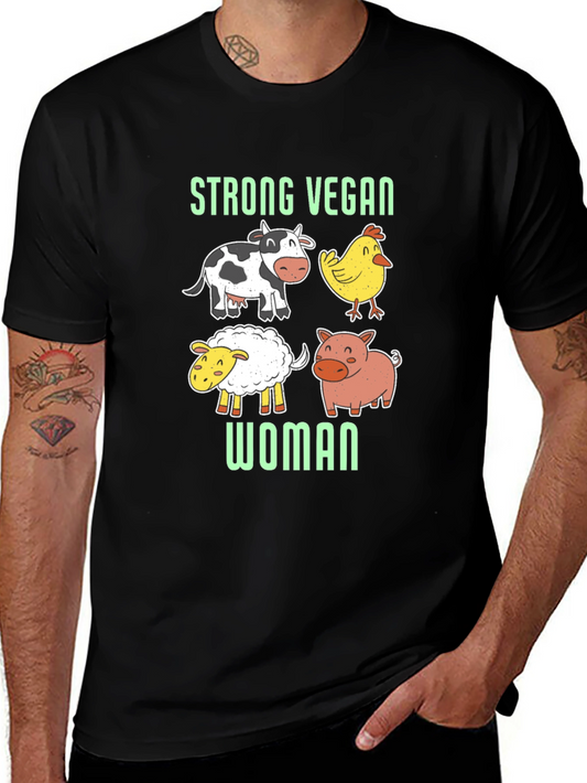 Strong Vegan Woman T-Shirt
