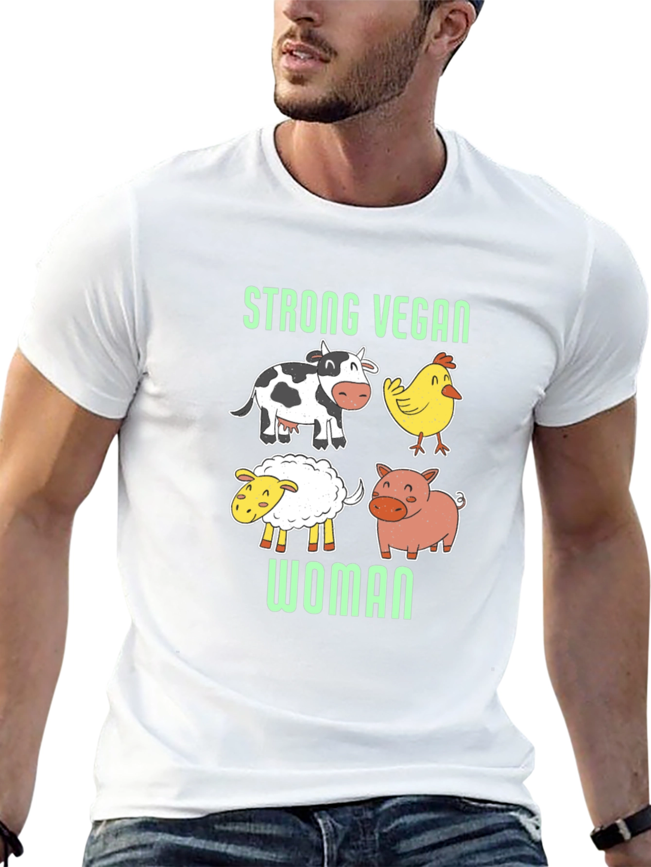 Strong Vegan Woman T-Shirt
