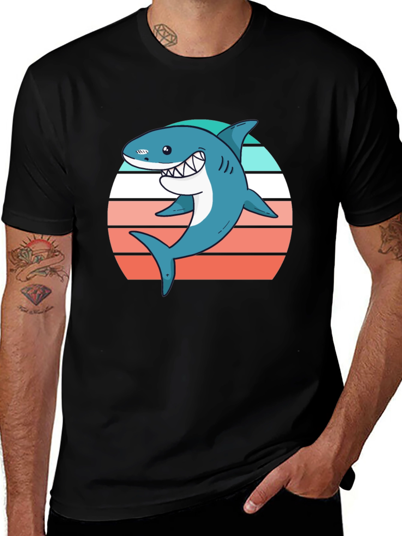 Shark Graphic Tee - Retro Summer Vibes